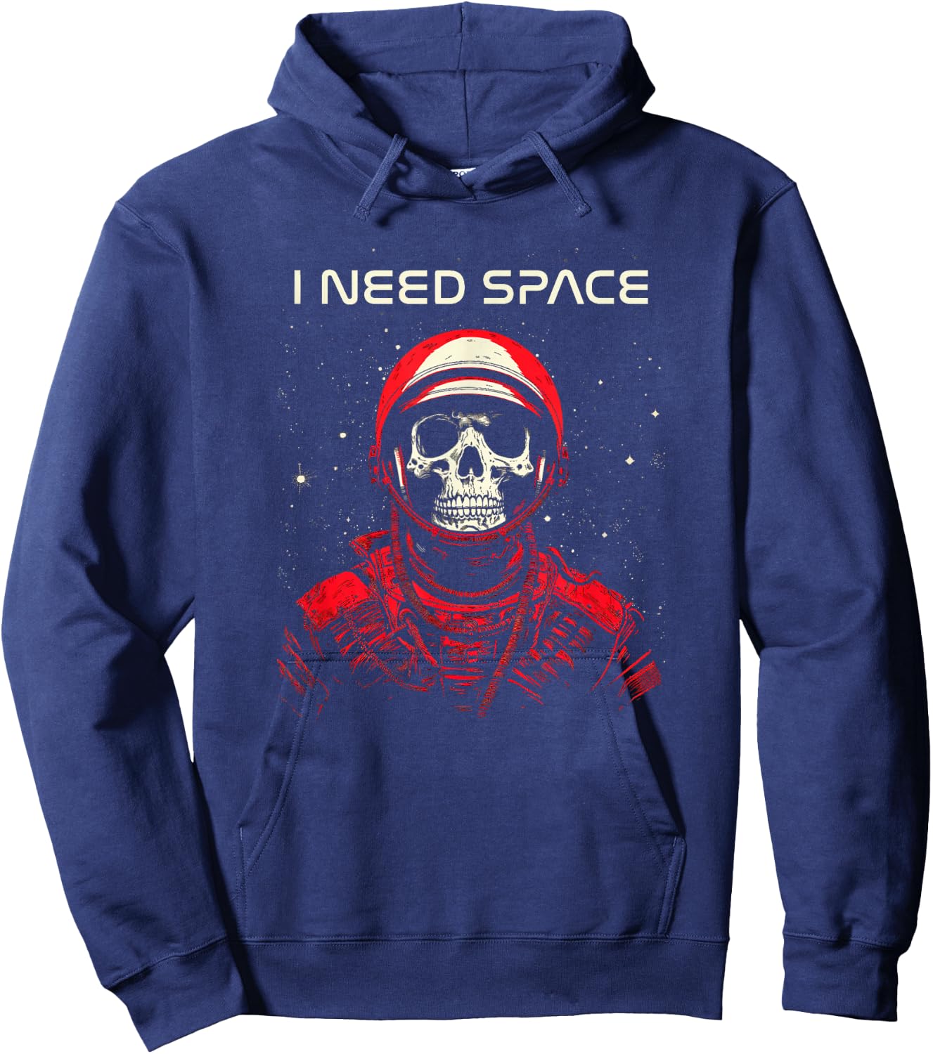 I Need Space Skeleton Skull Astronaut Hoodie - Hoodie | Navy