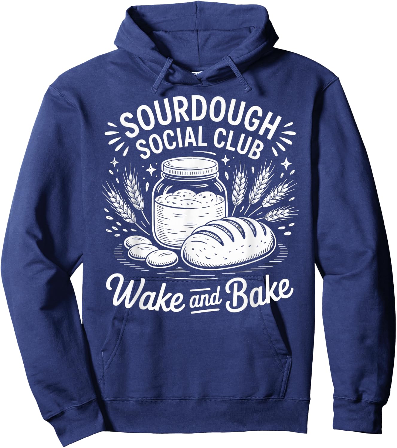 Sourdough Social Club wake And Bake Hoodie - Hoodie | Navy