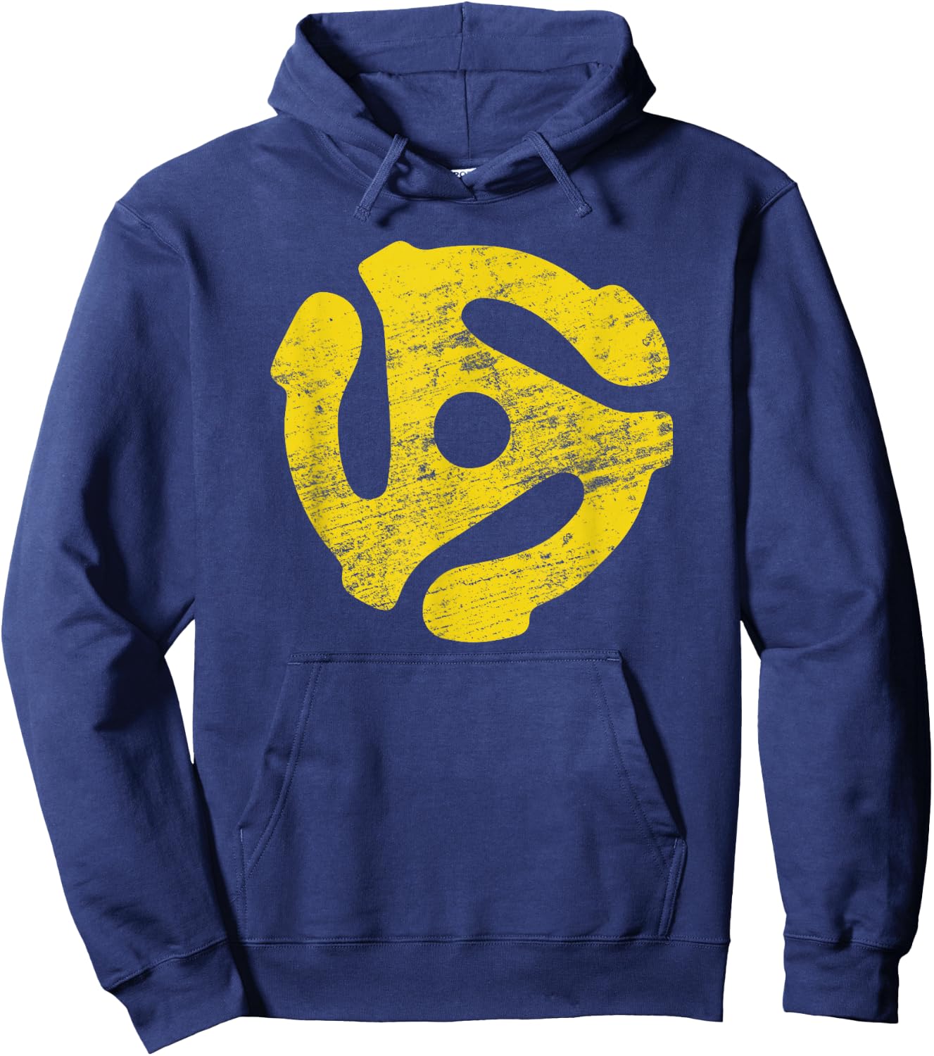 Vinyl Record 45 RPM Spindle Adapter T Shirt Hoodie - Hoodie | Navy