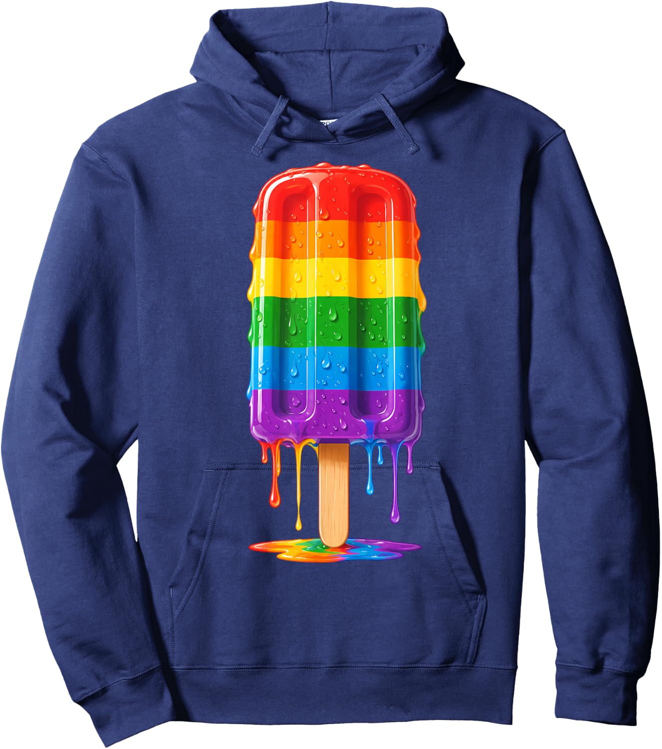 LGBT Shirts Ice Cream Rainbow LGBTQ Pride Hoodie - Hoodie | Navy