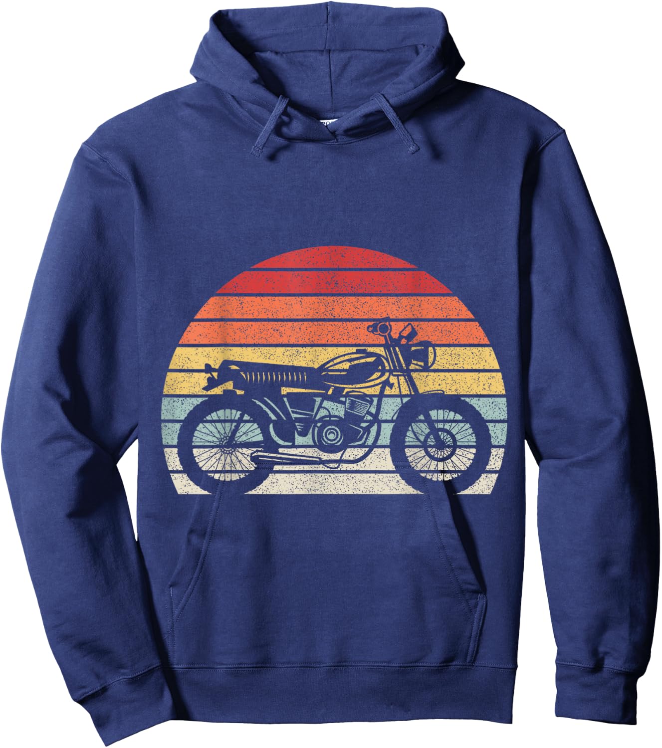 Retro Vintage Motorcycle Hoodie - Hoodie | Navy