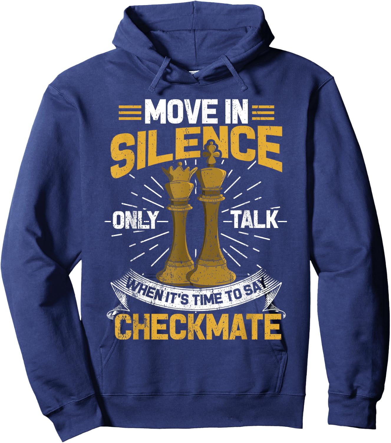 Chess Men's Funny Chessboard Set King Hoodie - Hoodie | Navy