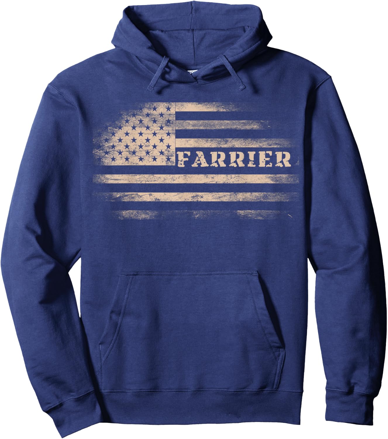 Farrier USA Flag Patriotic American Farrier Hoodie - Hoodie | Navy