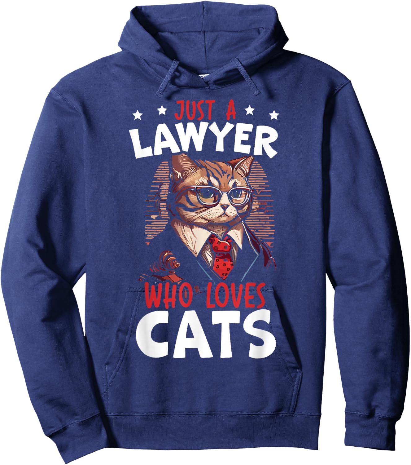 Just A Lawyer Who Loves Cats Attorney Lawyer Hoodie - Hoodie | Navy