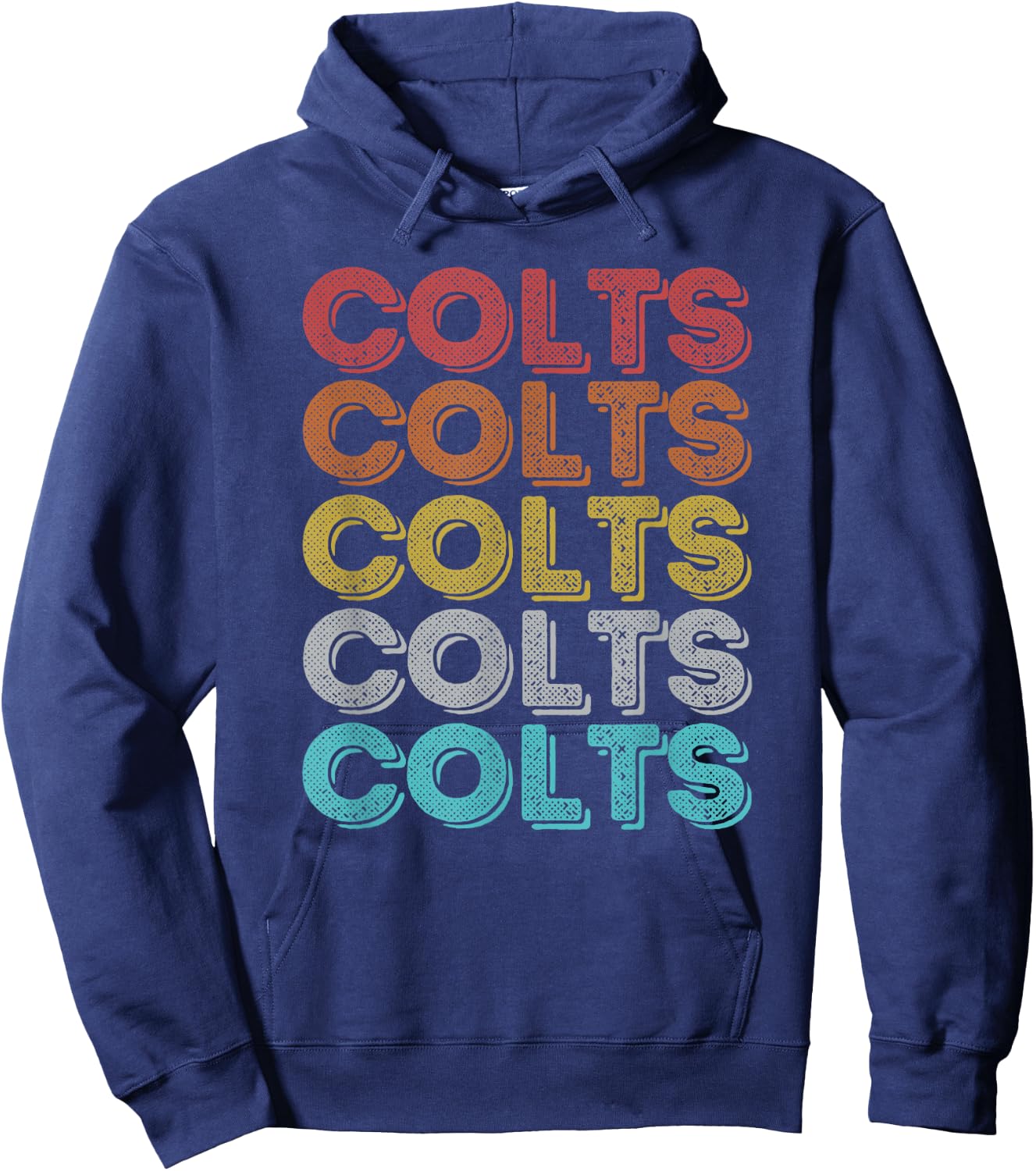 Vintage Retro Colts Hoodie - Hoodie | Navy