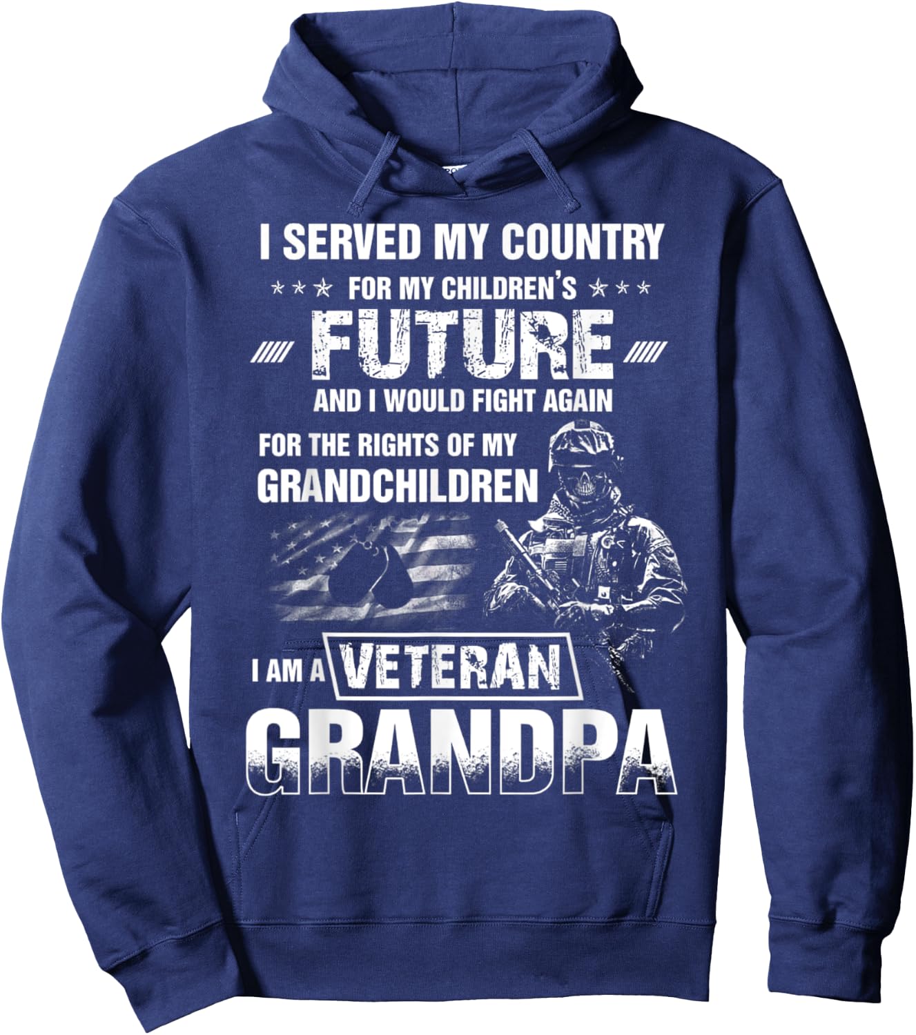 I Served My Country For My Children's Future Hoodie - Hoodie | Navy