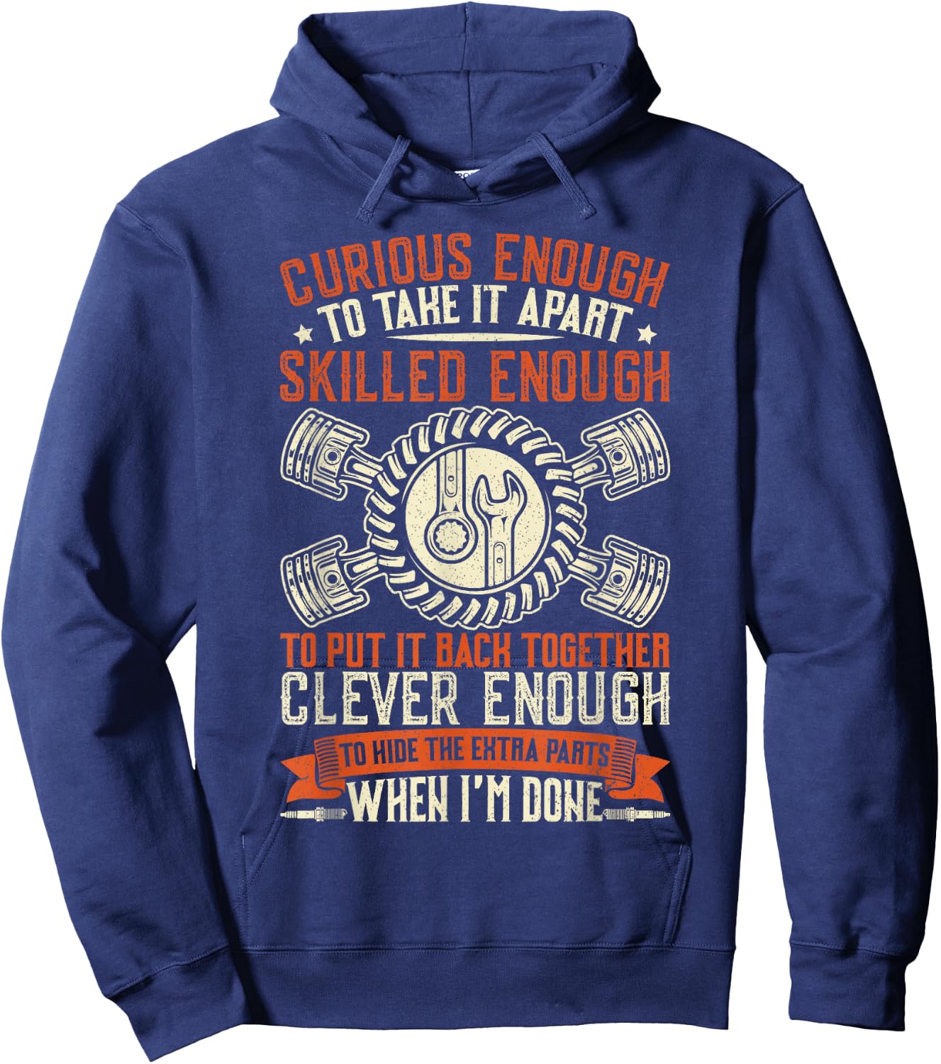 Funny Car Mechanic Shirt Women Mechanics Tool Hoodie - Hoodie | Navy