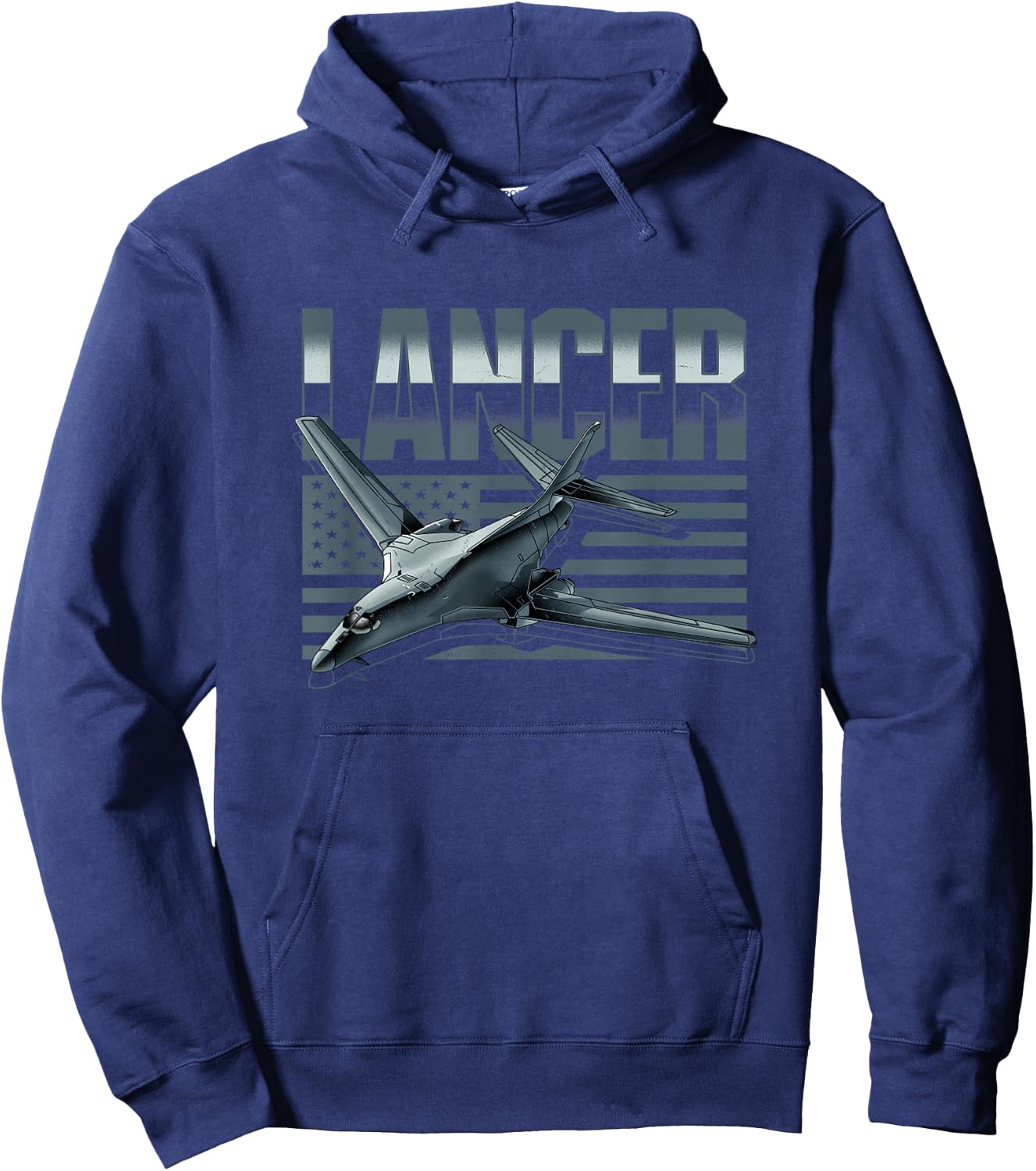 USA B1 Lancer Military Jet Bomber Airplane Hoodie - Hoodie | Navy