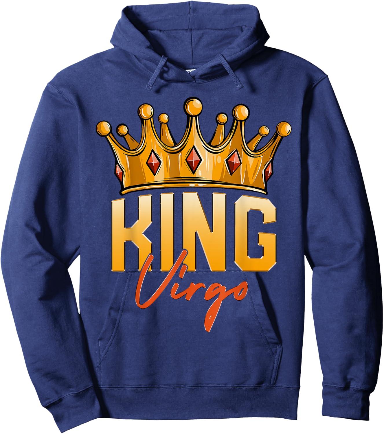King Virgo Men Zodiac Birthday Crown Hoodie - Hoodie | Navy