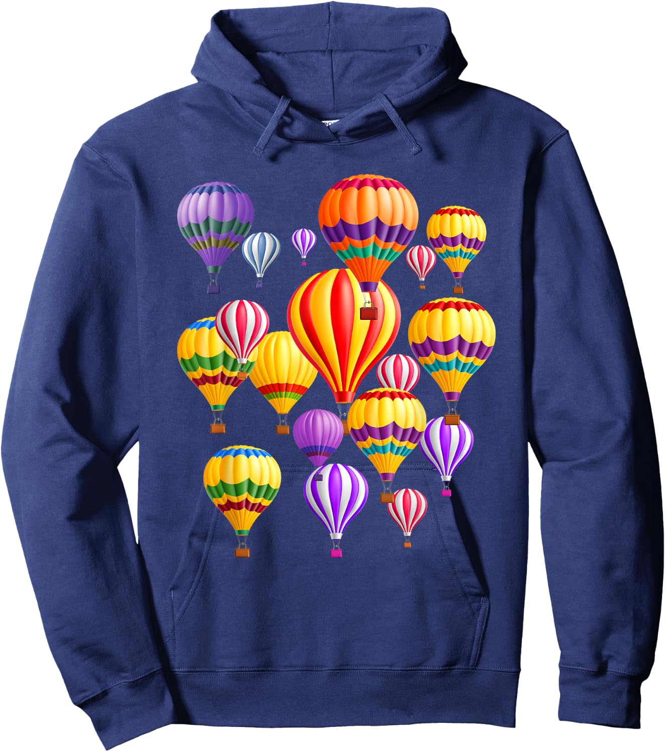 Colorful Hot Air Balloons Hoodie - Hoodie | Navy