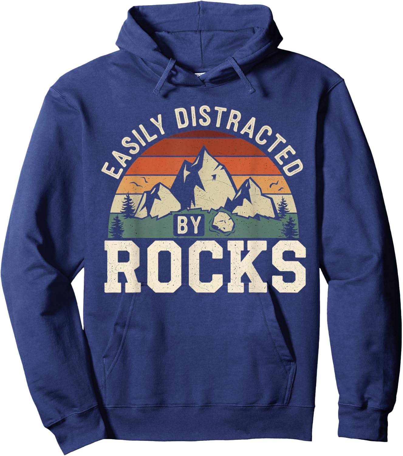Easily Distracted By Rocks Geology Hoodie - Hoodie | Navy