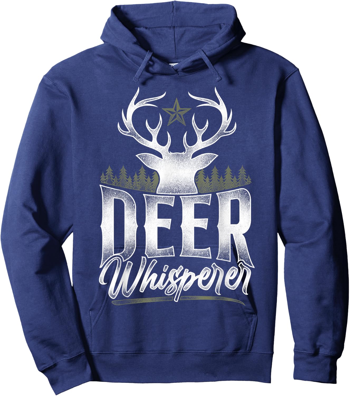 Buck Deer Hunting Hunter Vintage Deer Whisperer Hoodie - Hoodie | Navy