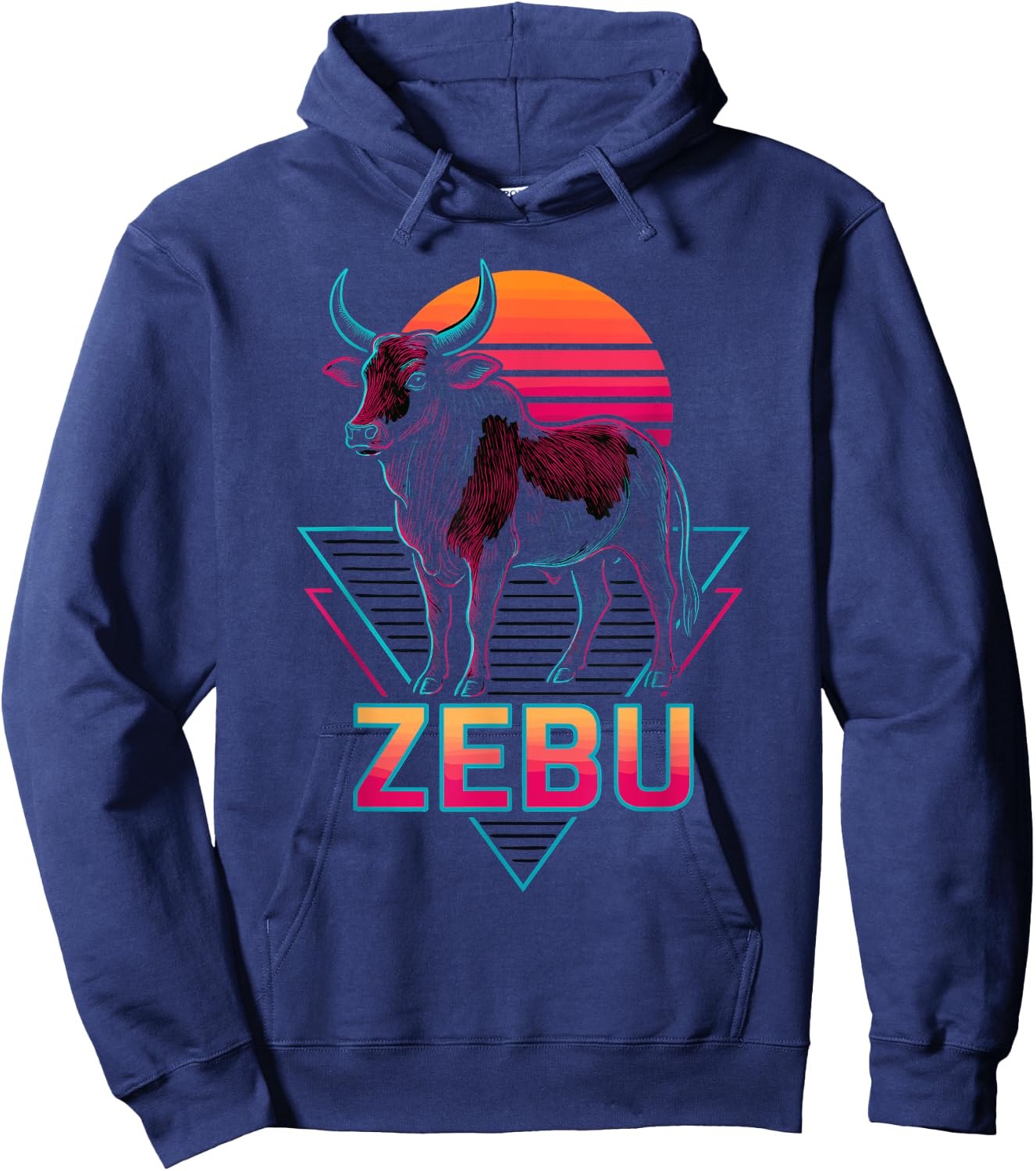 Zebu Retro Hoodie - Hoodie | Navy