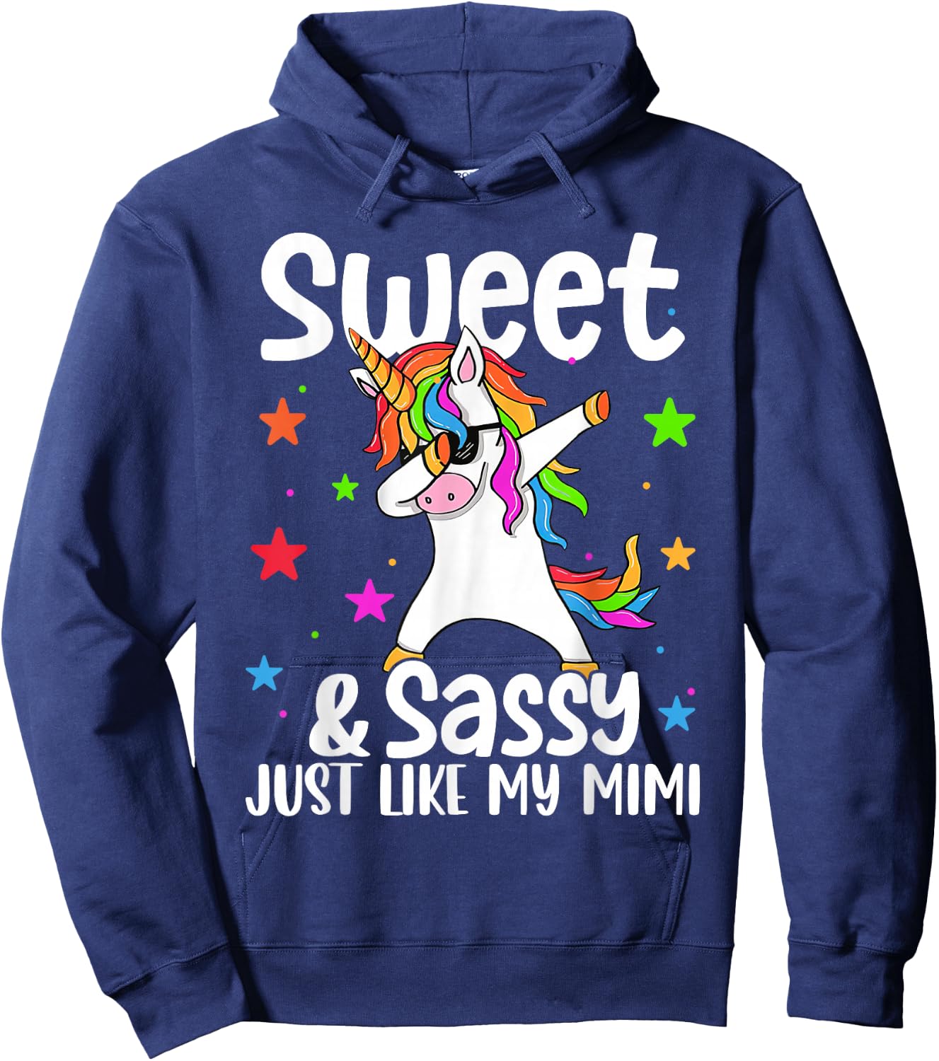 Sassy Like My Mimi Dabbing Unicorn Cute Grandma Hoodie - Hoodie | Navy