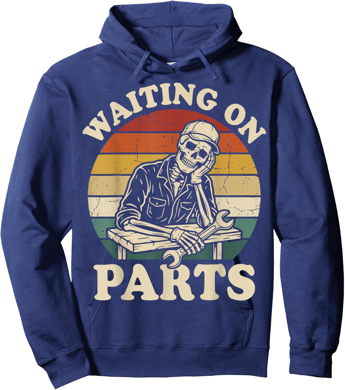 Waiting On Parts Skeleton Hoodie - Hoodie | Navy