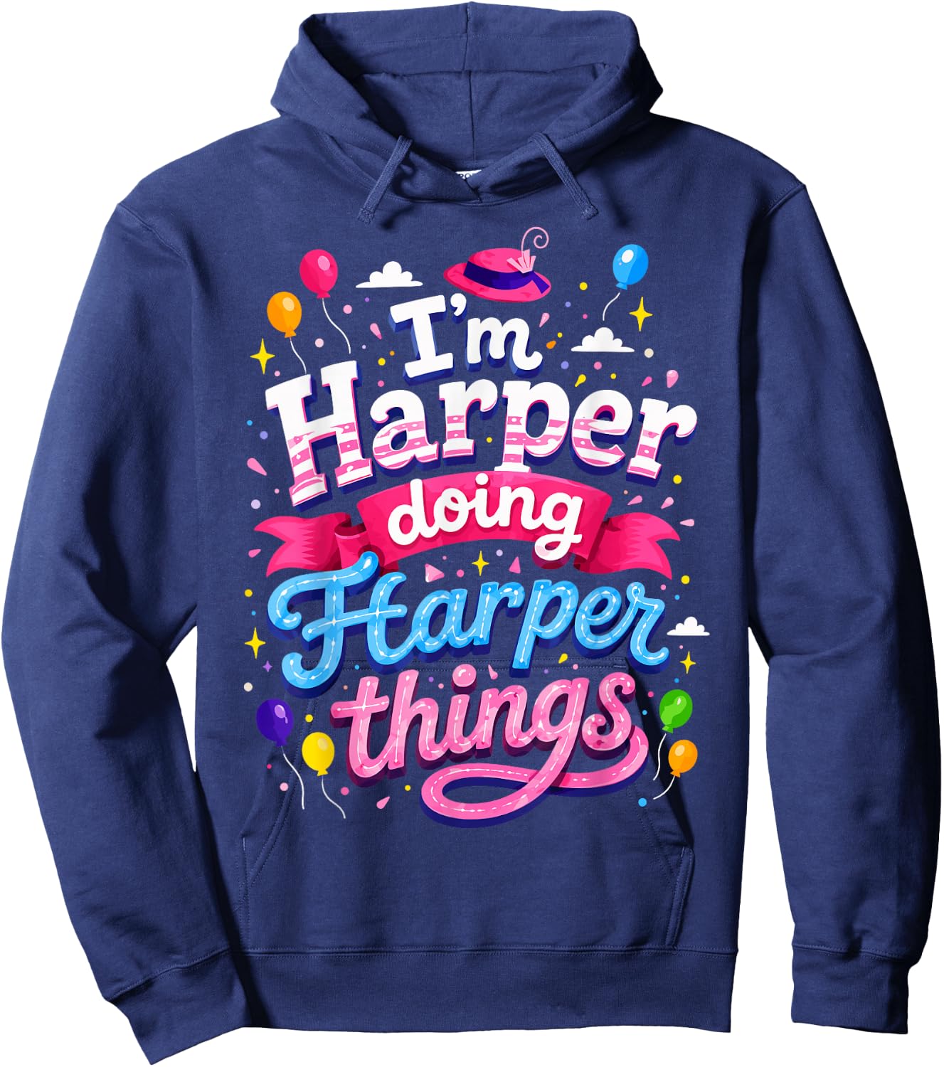 I'm Harper Doing Harper Things Cute Girl's Hoodie - Hoodie | Navy