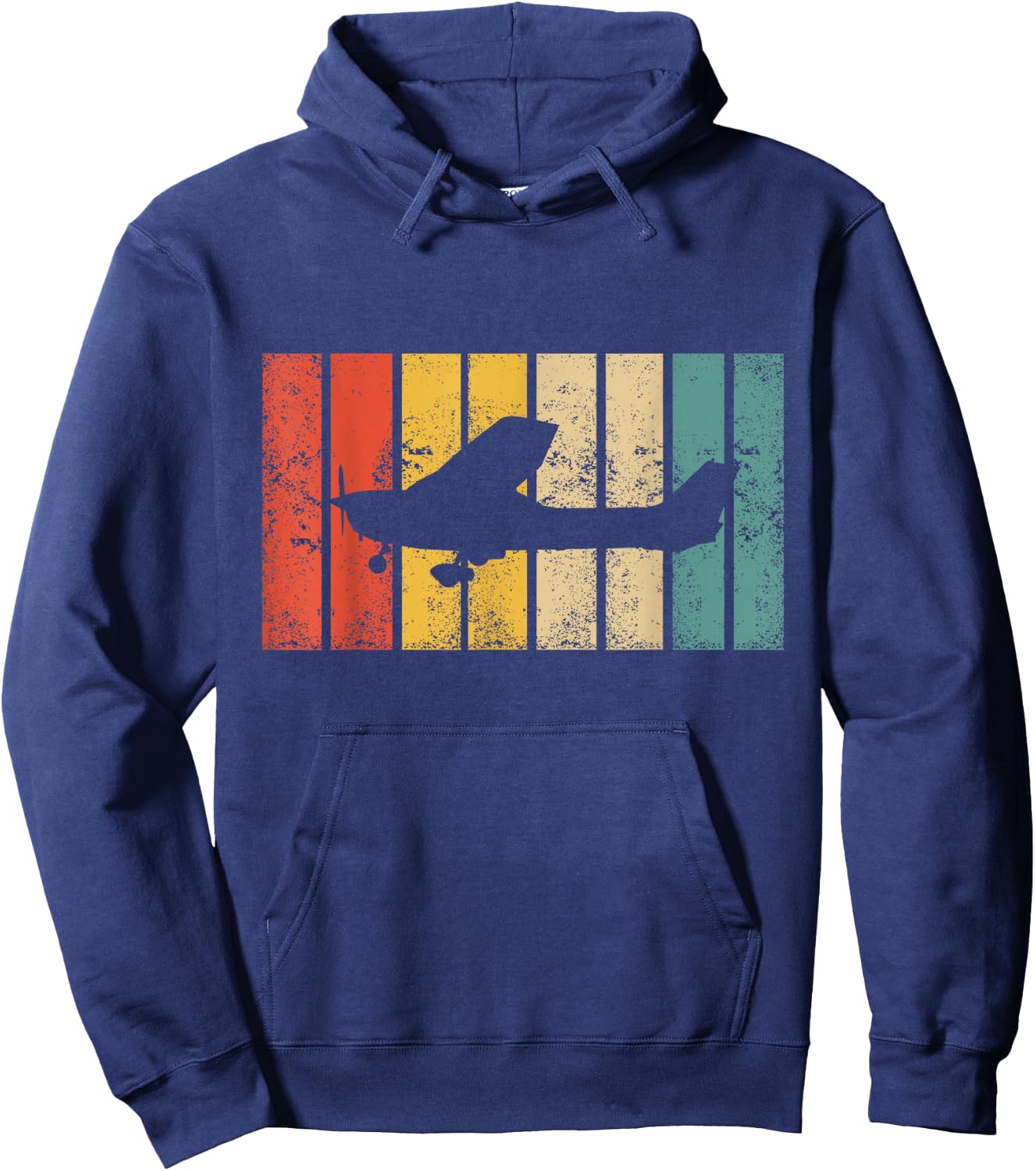 Retro Pilot Aviator - Vintage Airplane Aviation Hoodie - Hoodie | Navy