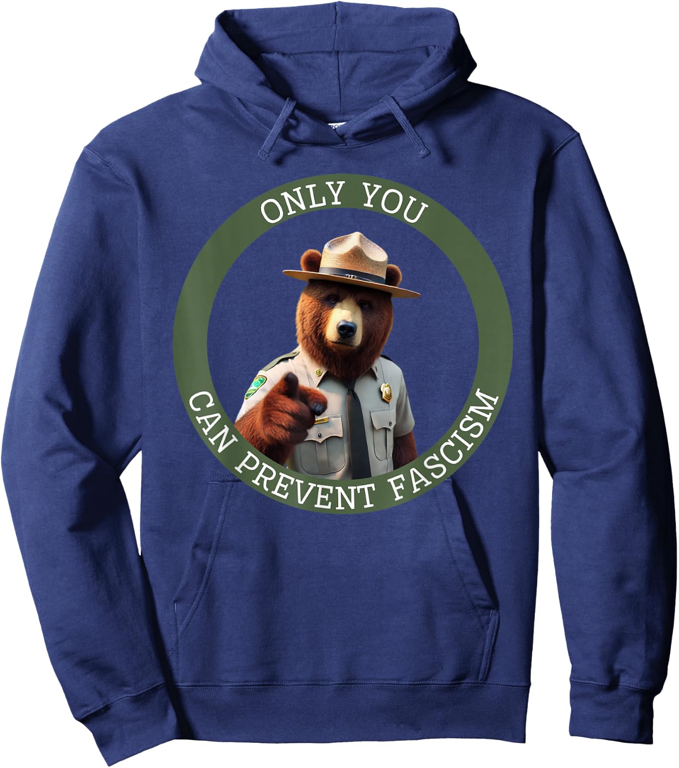 Only you can prevent fascism Hoodie - Hoodie | Navy