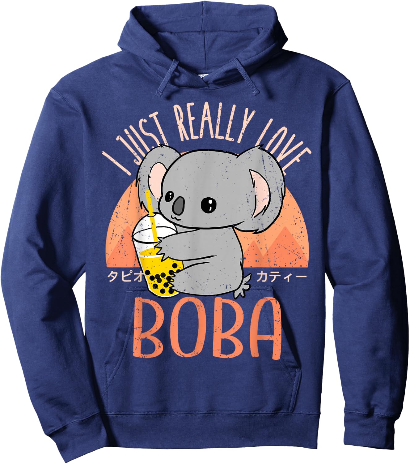 Kawaii Koala I Just Love Boba Bubble Tea Hoodie - Hoodie | Navy