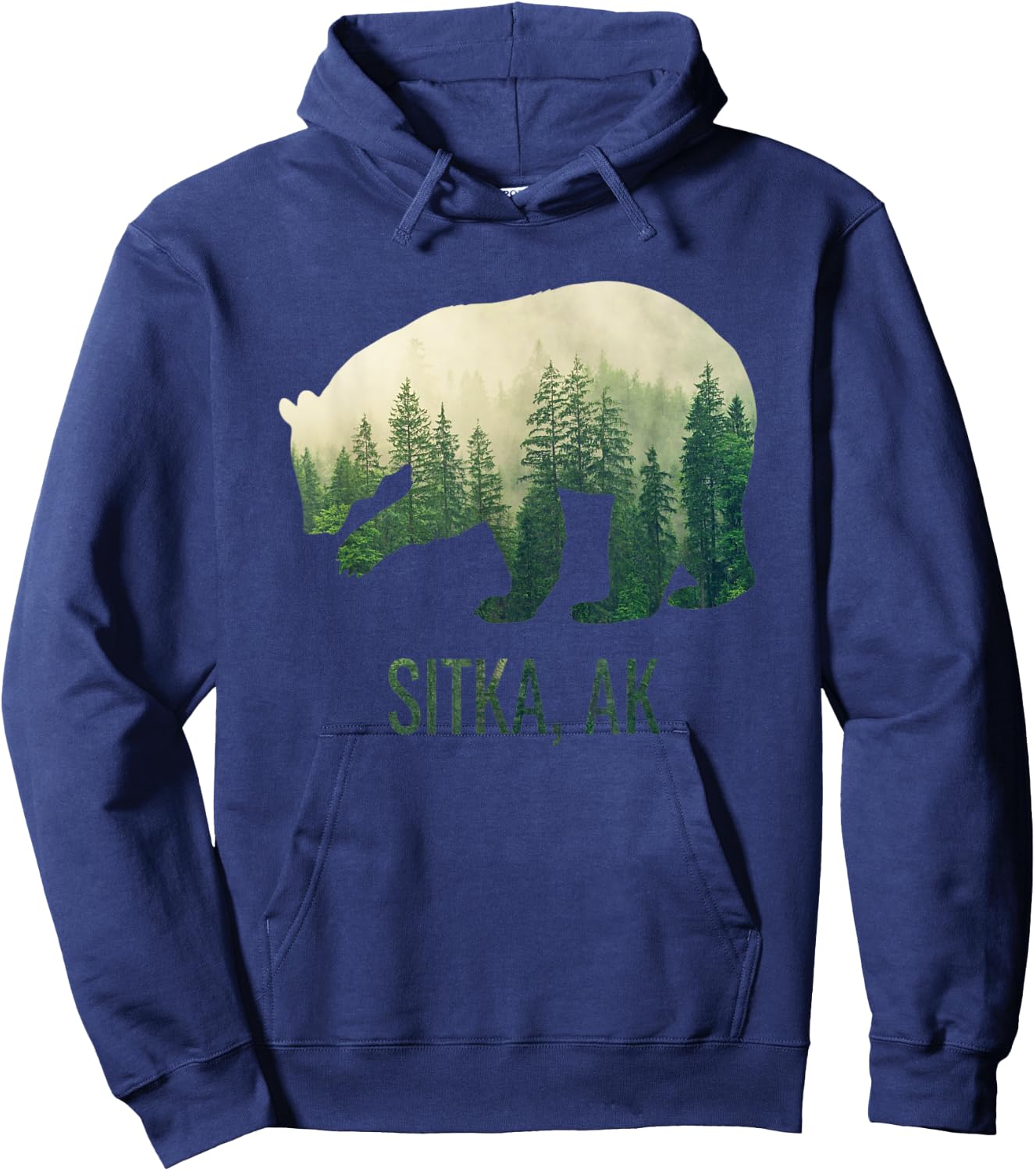 Sitka Bear Southeast Alaska Tongass Wildlife Hoodie - Hoodie | Navy
