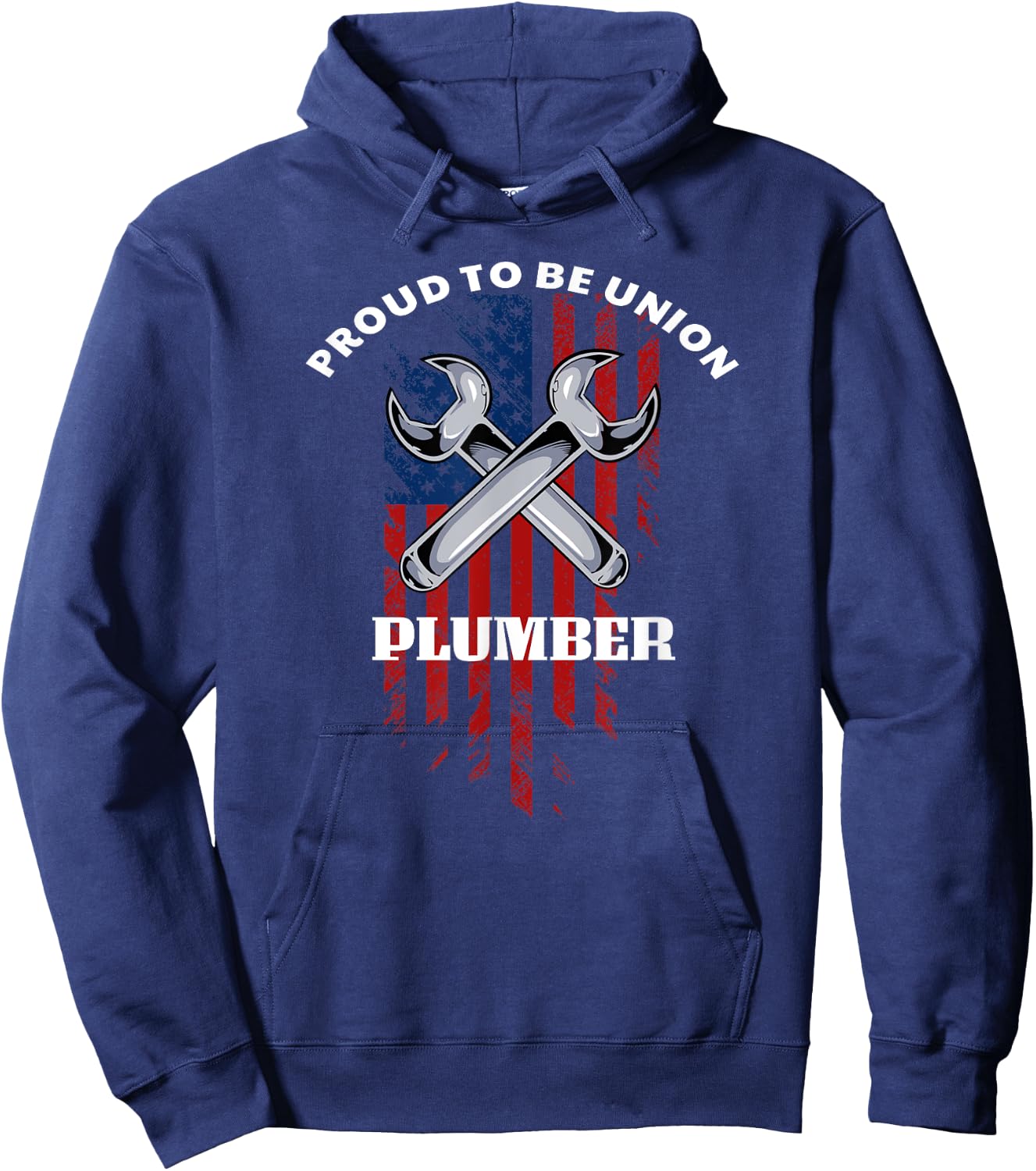 Proud To Be Union Plumber , Union Workers Hoodie - Hoodie | Navy
