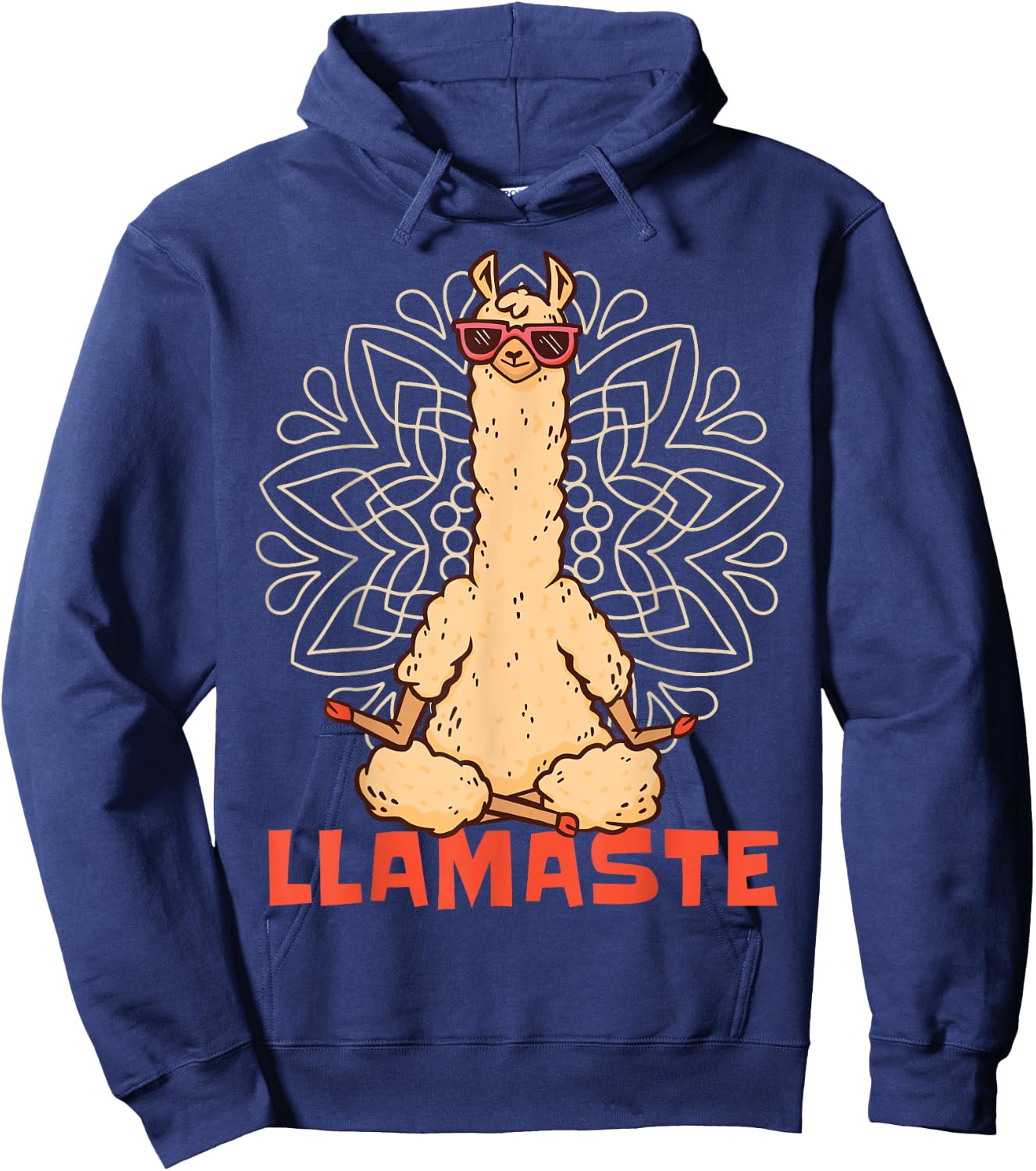 Funny Llama Yoga Lamaste Namaste Meditation Hoodie - Hoodie | Navy