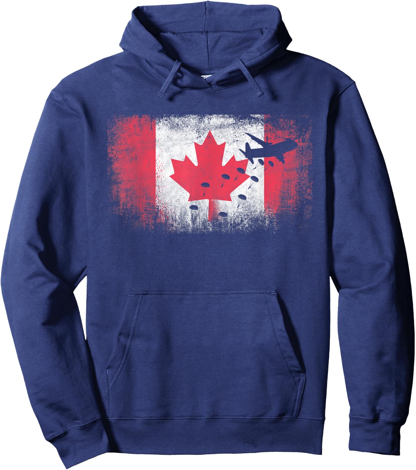 Paratrooper Canada Flag Airborne Army Hoodie - Hoodie | Navy