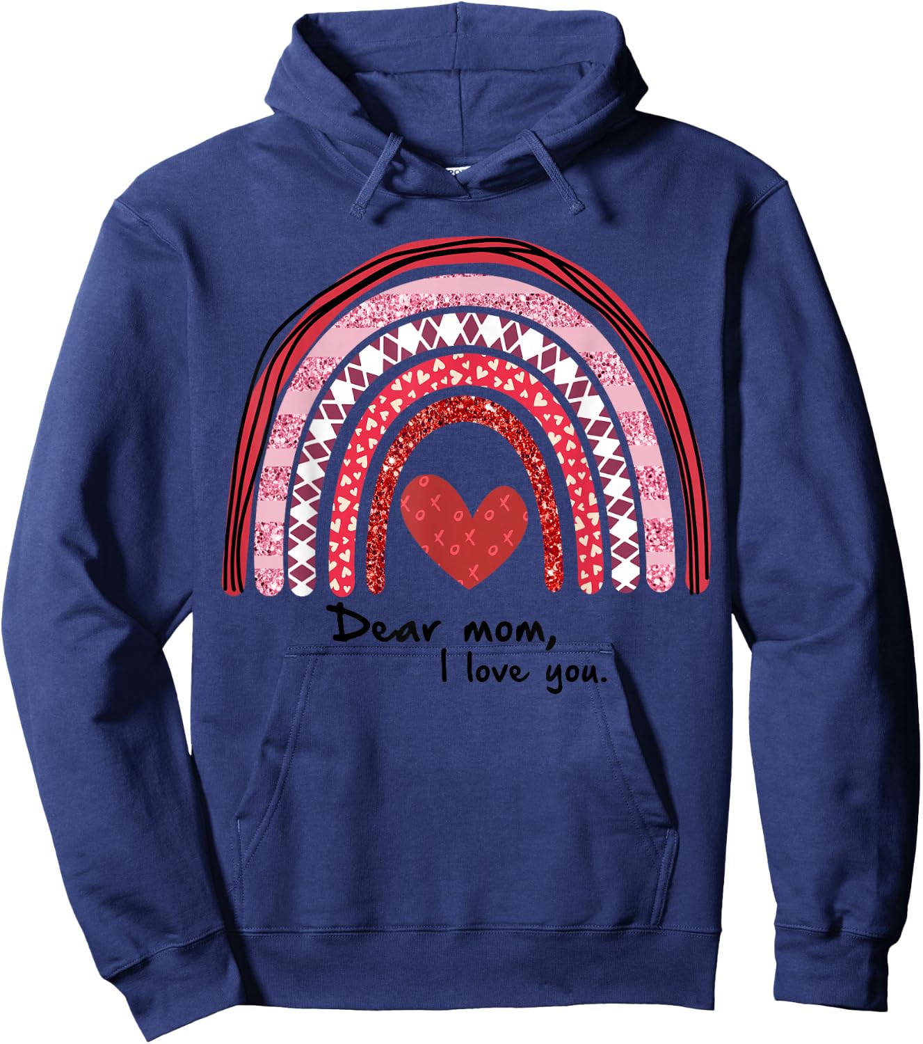 Love Mama Dear Mom I Love You Gift Hoodie - Hoodie | Navy