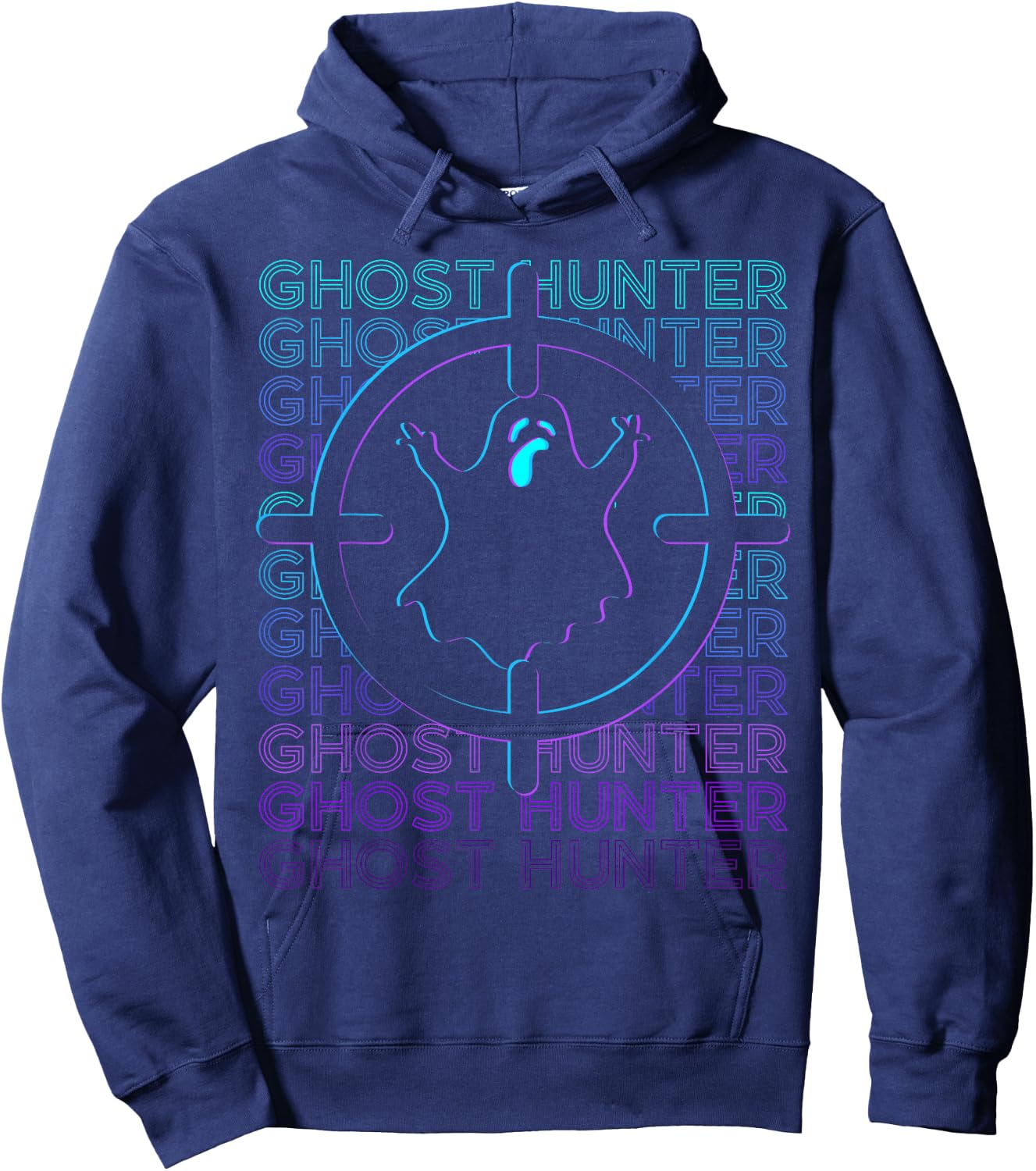 Ghost Hunter Ghost Hunting Retro Hoodie - Hoodie | Navy
