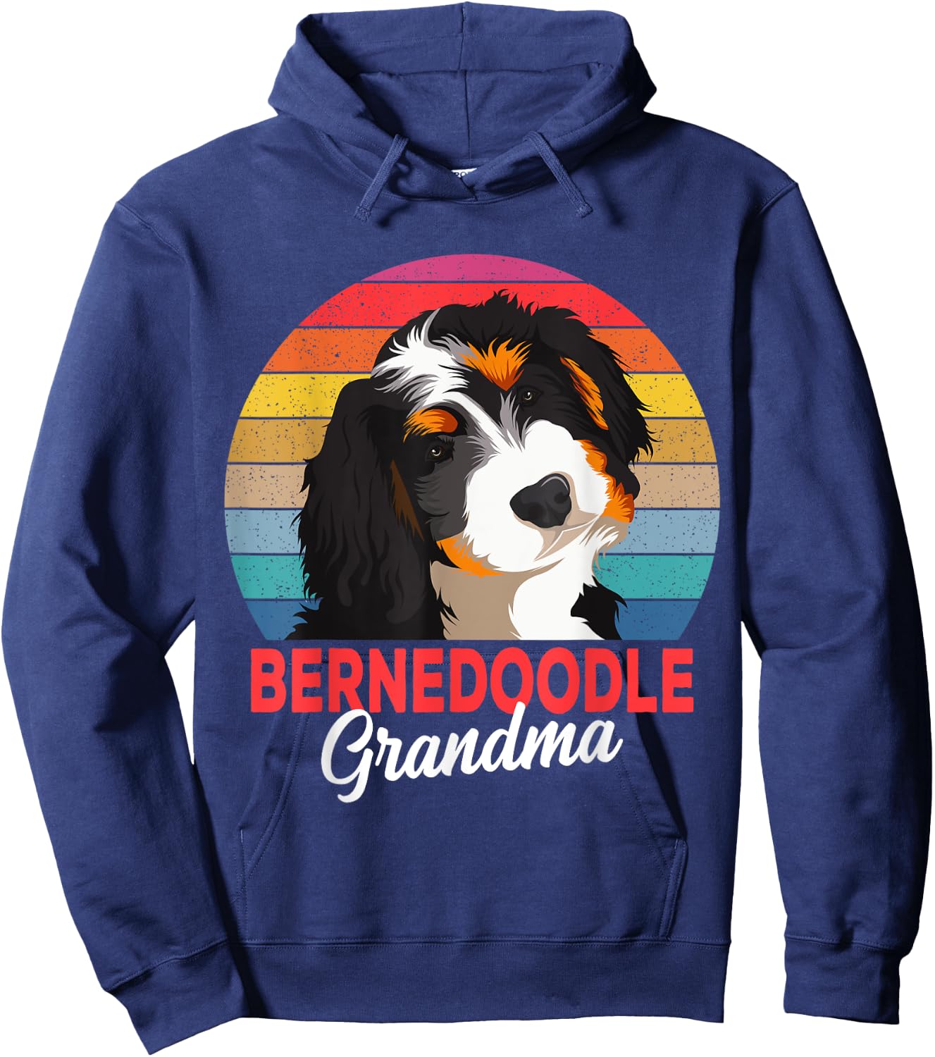 Bernedoodle Grandma Dog Mom Owner Hoodie - Hoodie | Navy
