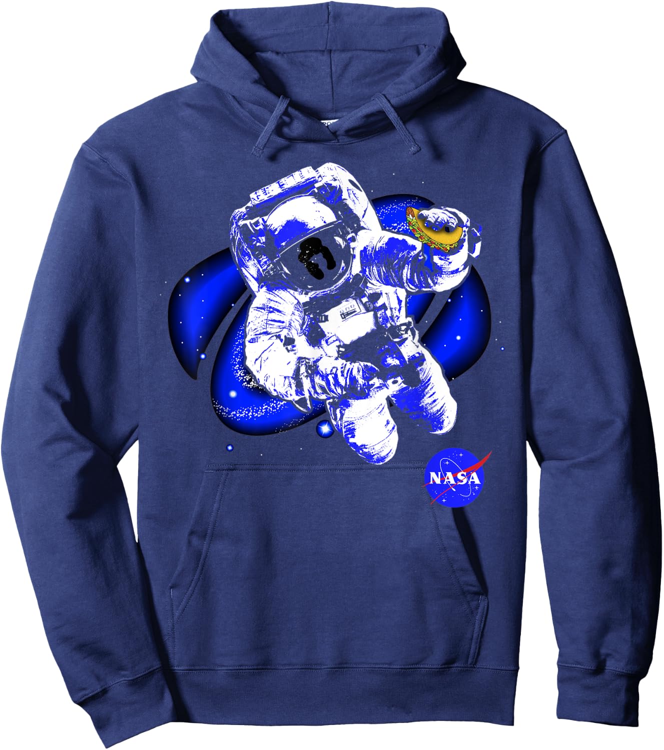 NASA Astronaut In Space With A Taco Hoodie - Hoodie | Navy