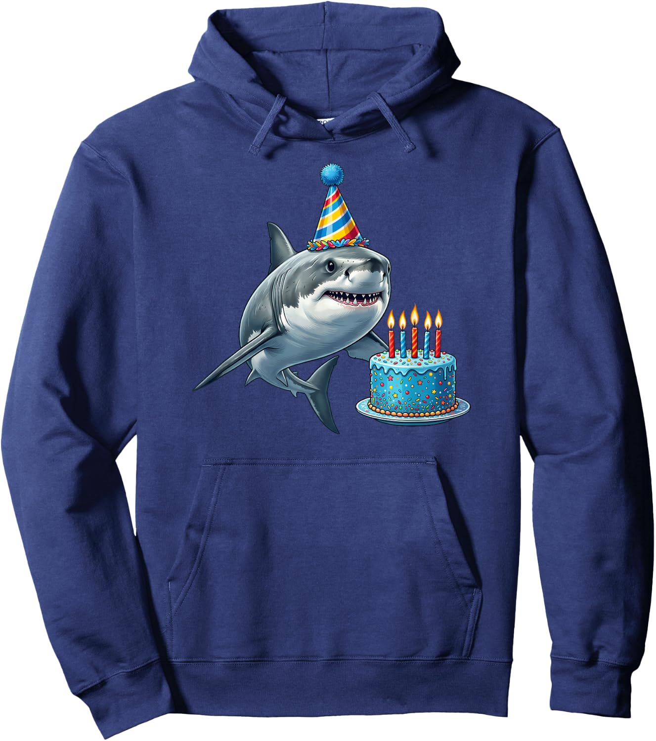 Shark Birthday Hoodie - Hoodie | Navy