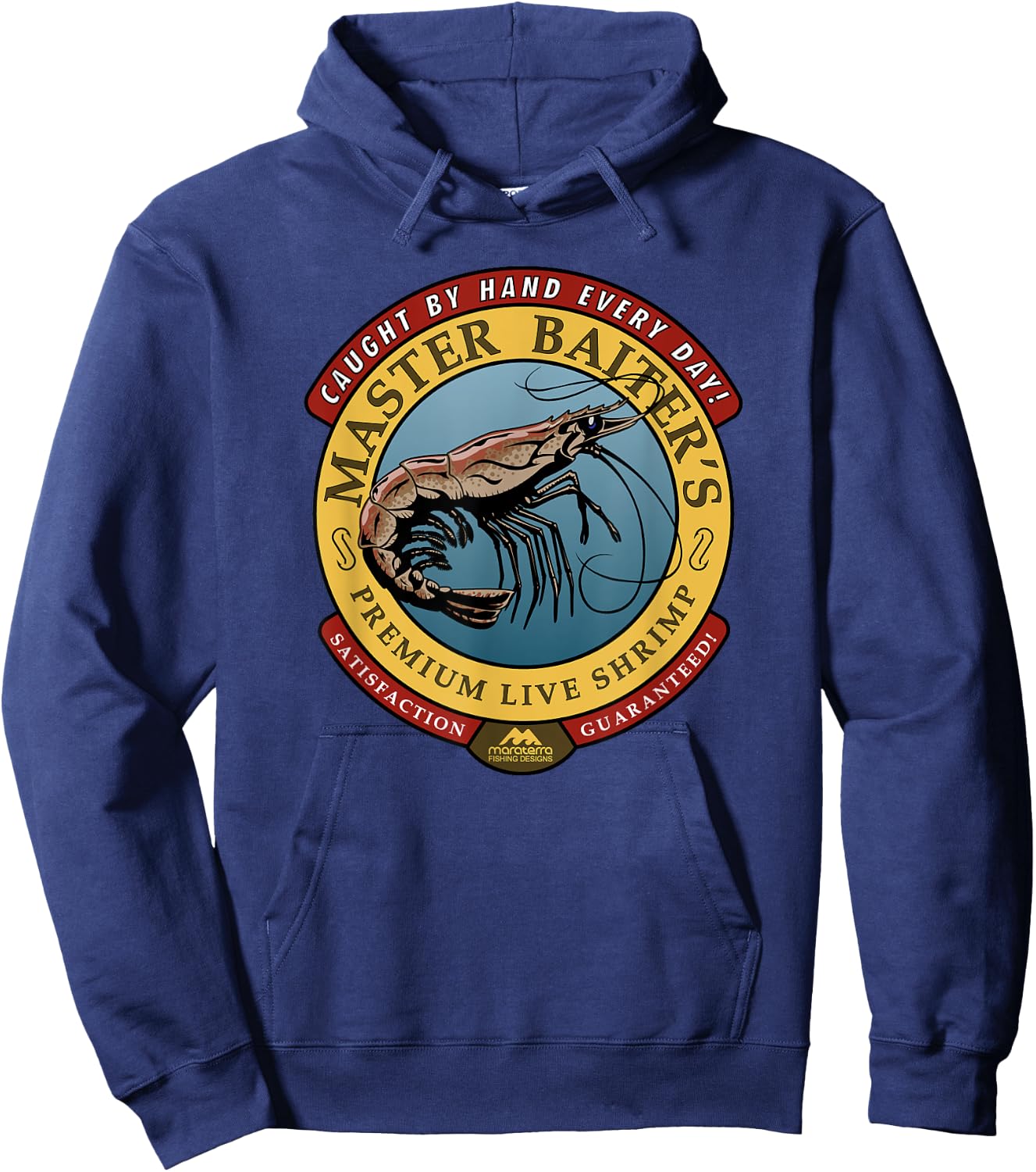 Master Baiter's Shrimp - Fishing Hoodie - Hoodie | Navy