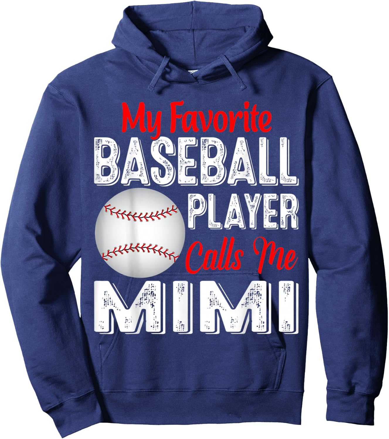My Favorite Baseball Player Calls Me Mimi Shirt Hoodie - Hoodie | Navy