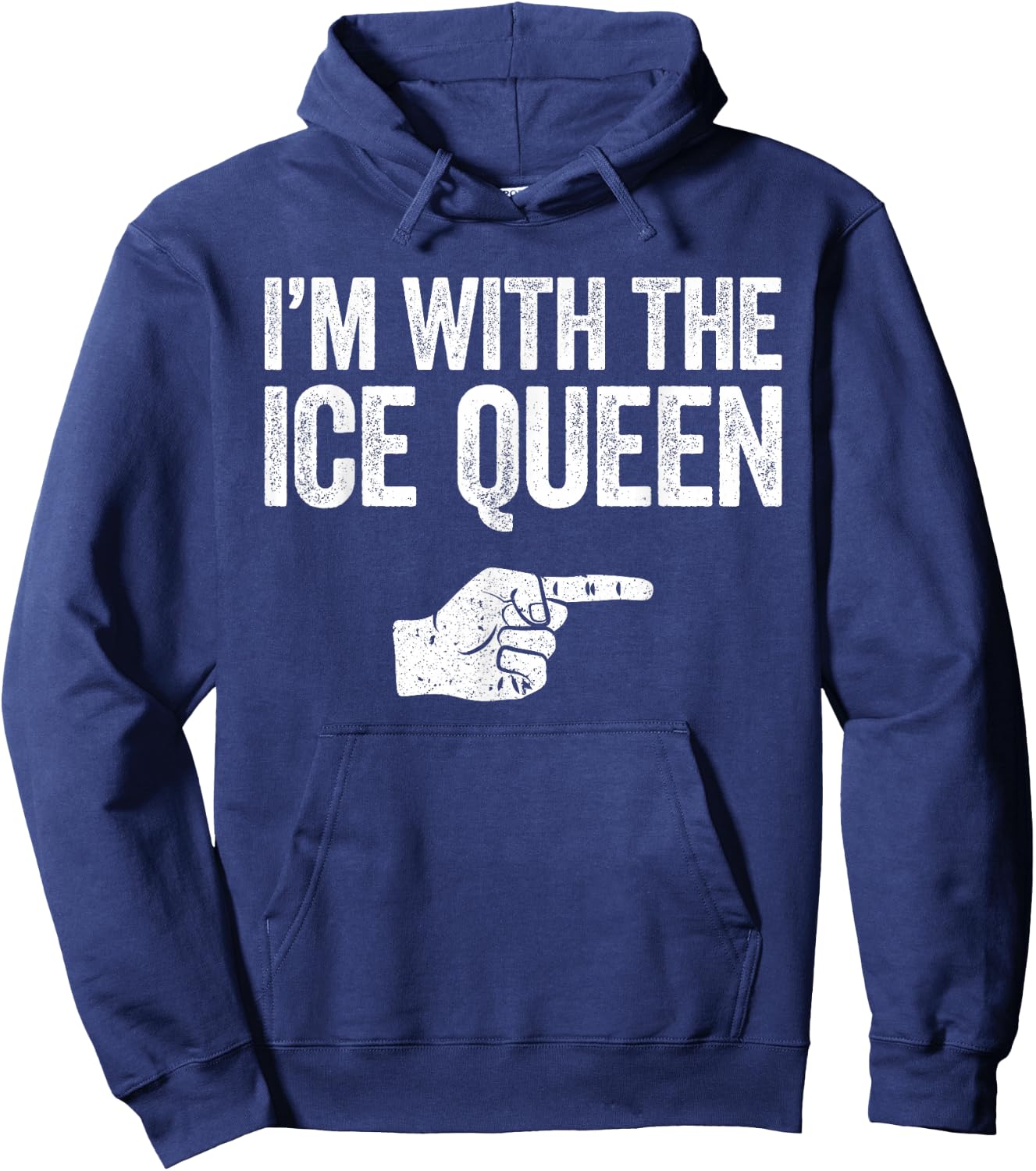 I'm With The Ice Queen Matching Ice Queen Shirt Hoodie - Hoodie | Navy