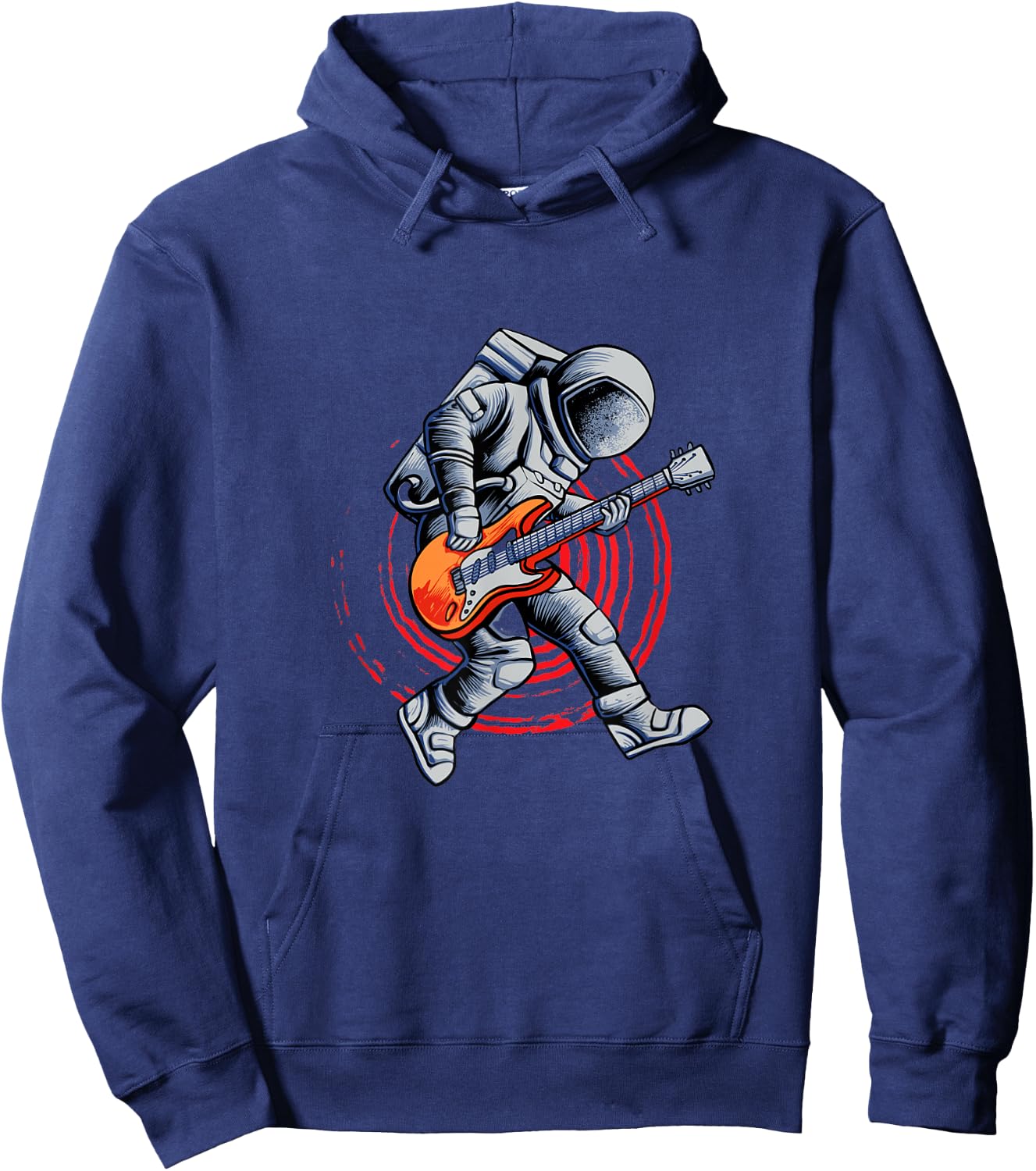 Cool Astronaut Playing Guitar Colorful Art Hoodie - Hoodie | Navy