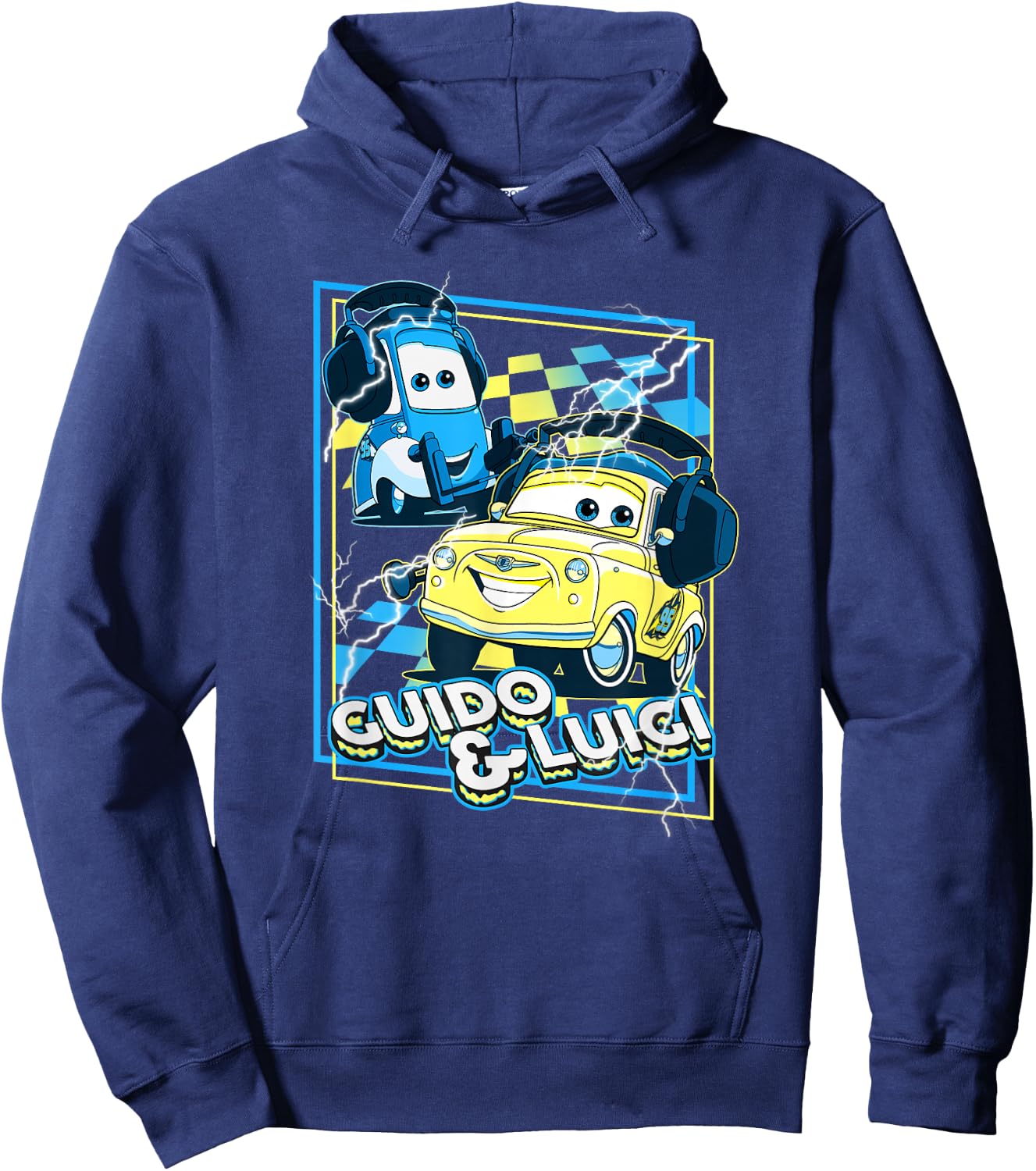 Disney Pixar Cars Guido & Luigi Loud As Thunder Hoodie - Hoodie | Navy