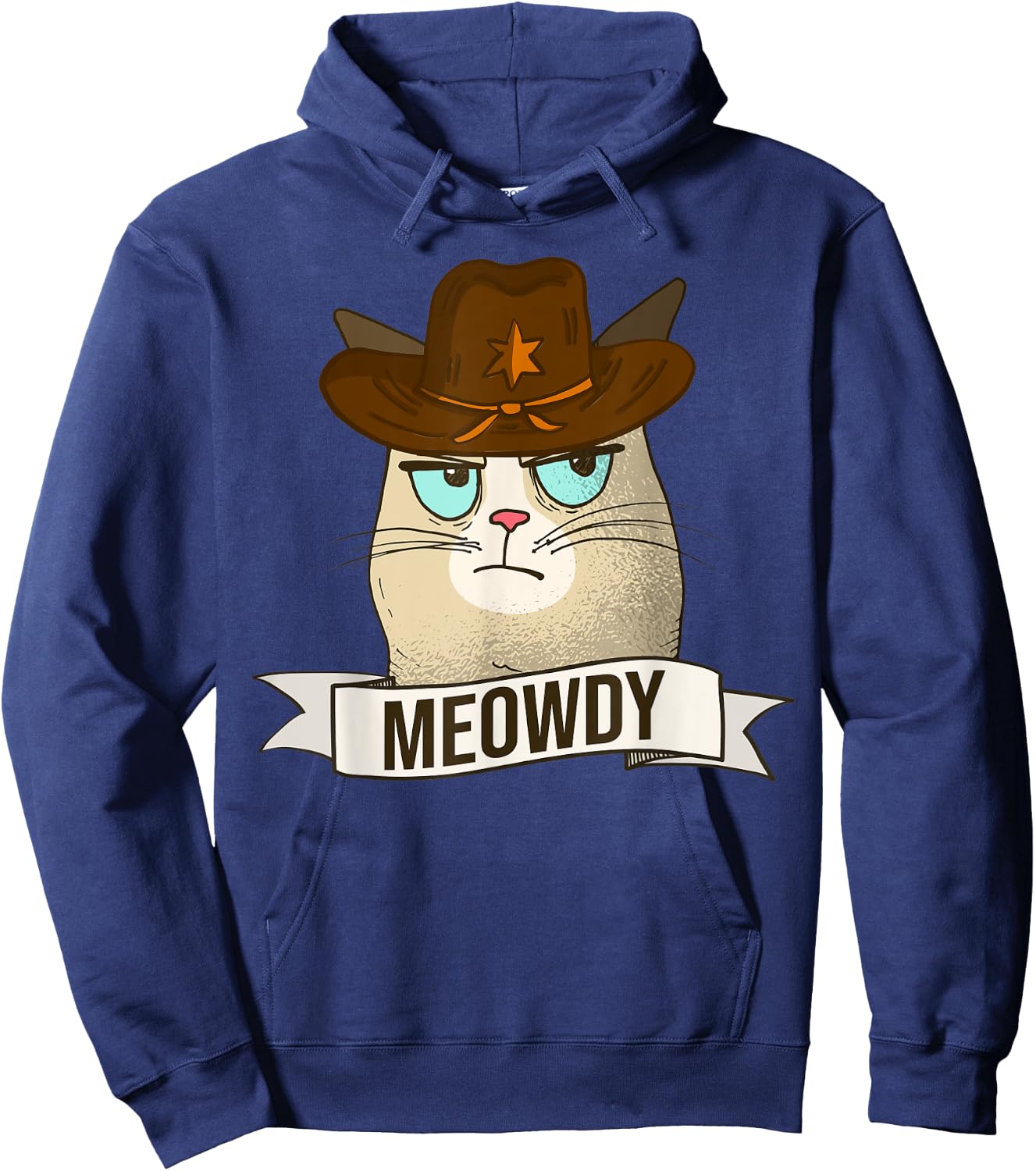 Funny Meowdy Shirt Cowboy Texas Cat Hoodie - Hoodie | Navy