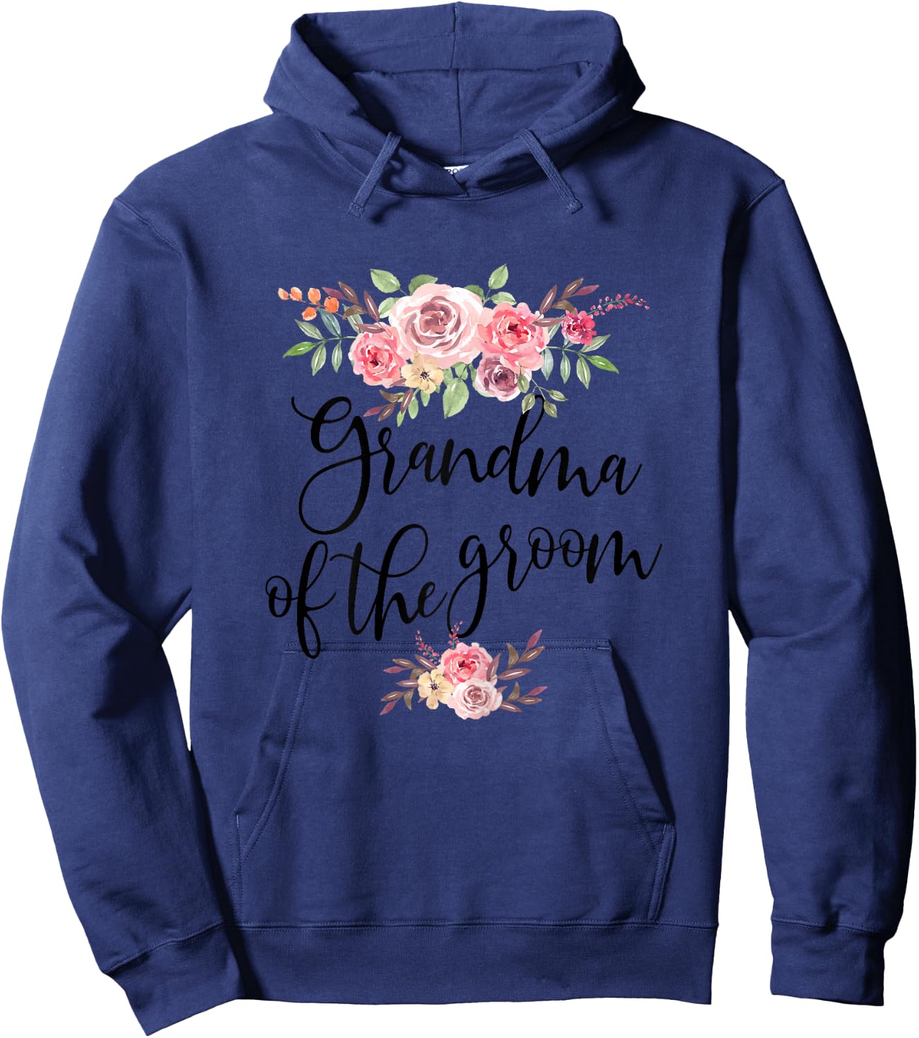 Grandma of The Groom Wedding Bridal Party Hoodie - Hoodie | Navy