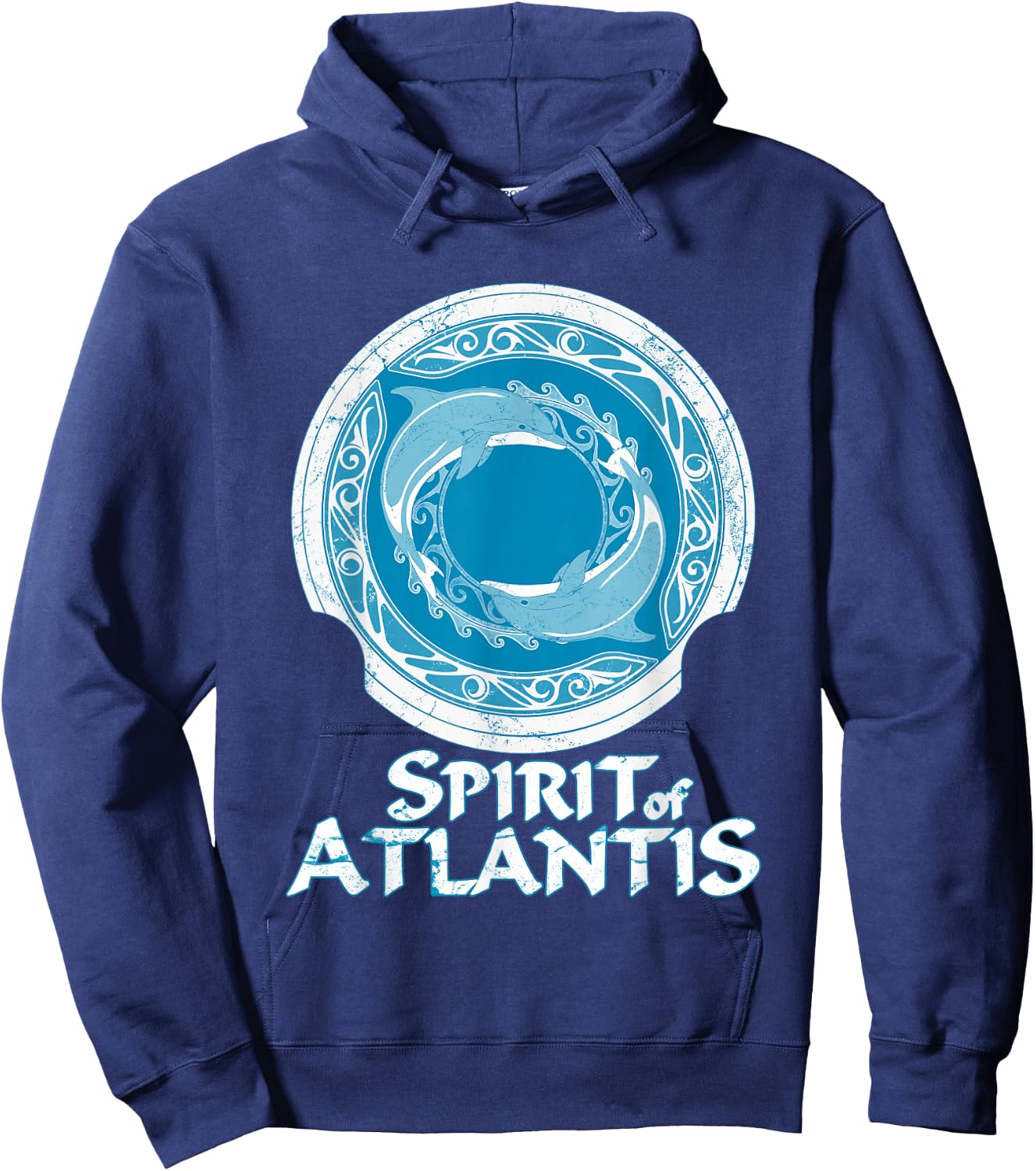 Spirit of Atlantis Symbol Sweet Dolphins Hoodie - Hoodie | Navy