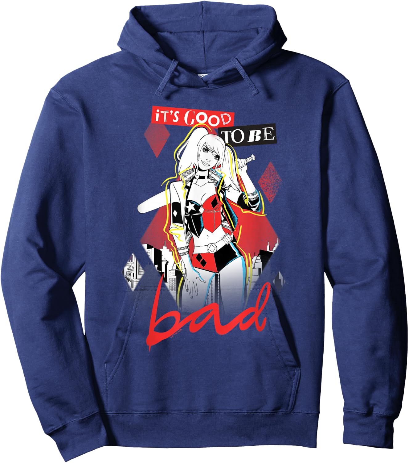 Harley Quinn Good to be Bad Black Hoodie - Hoodie | Navy