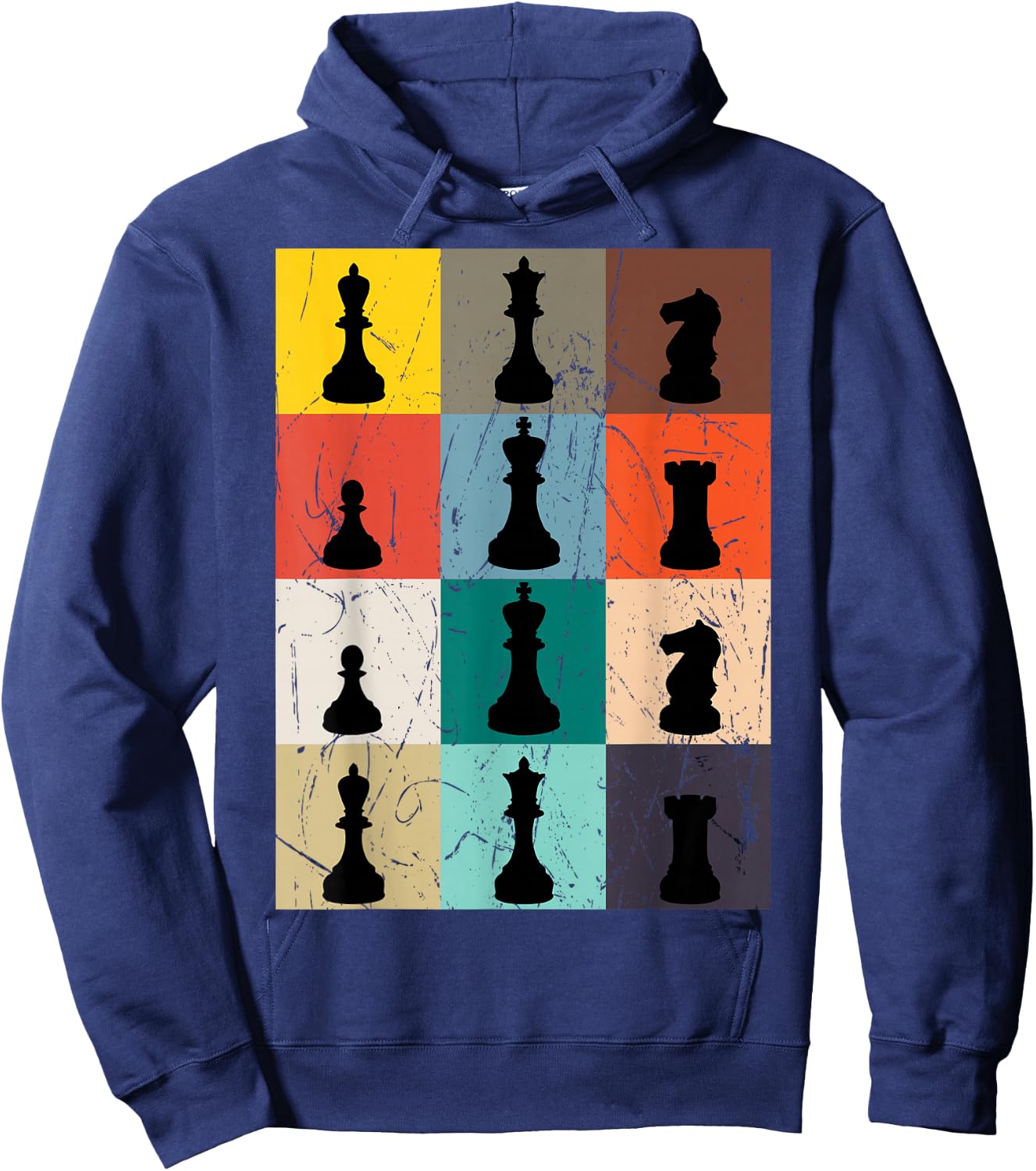 Chess Players Boardgame Pieces Checkmate Hoodie - Hoodie | Navy