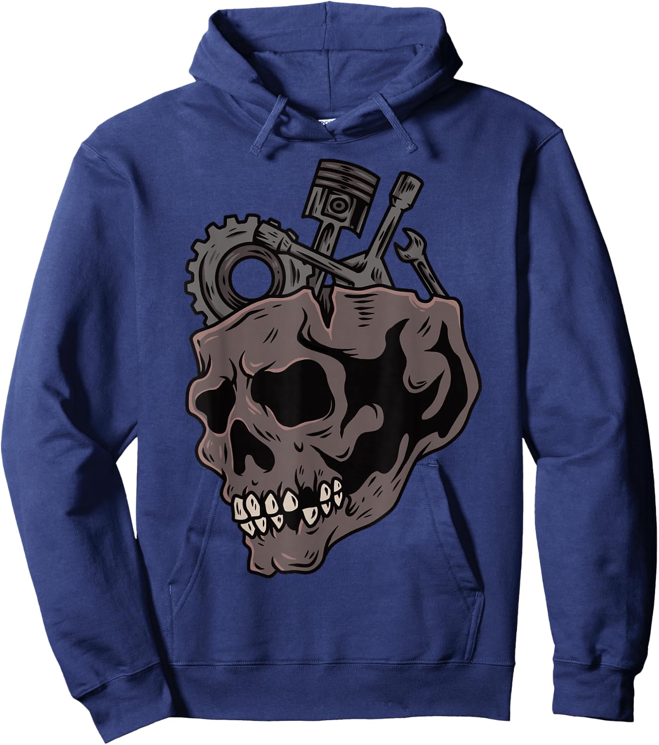 Mechanic Tool Skull Hoodie - Hoodie | Navy