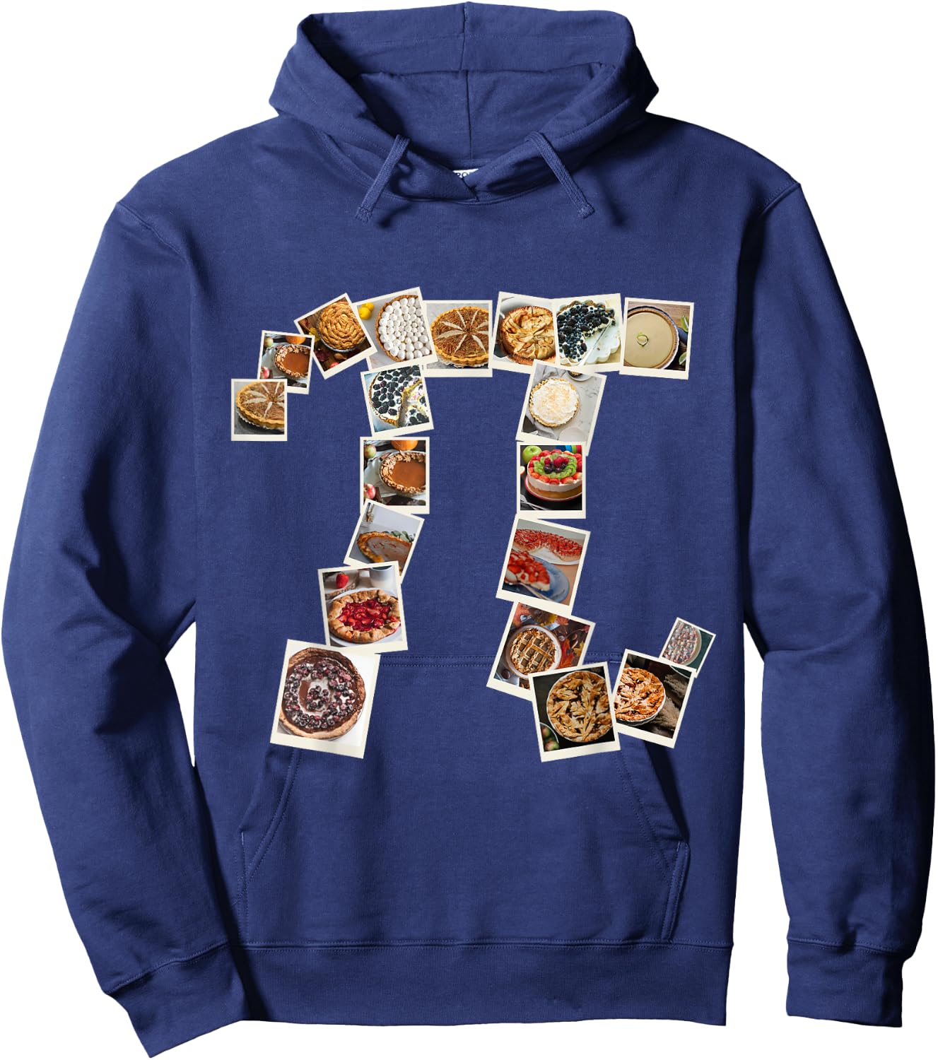 Funny PU Tag Gift - Pi Symbol from Pie Pictures Hoodie - Hoodie | Navy