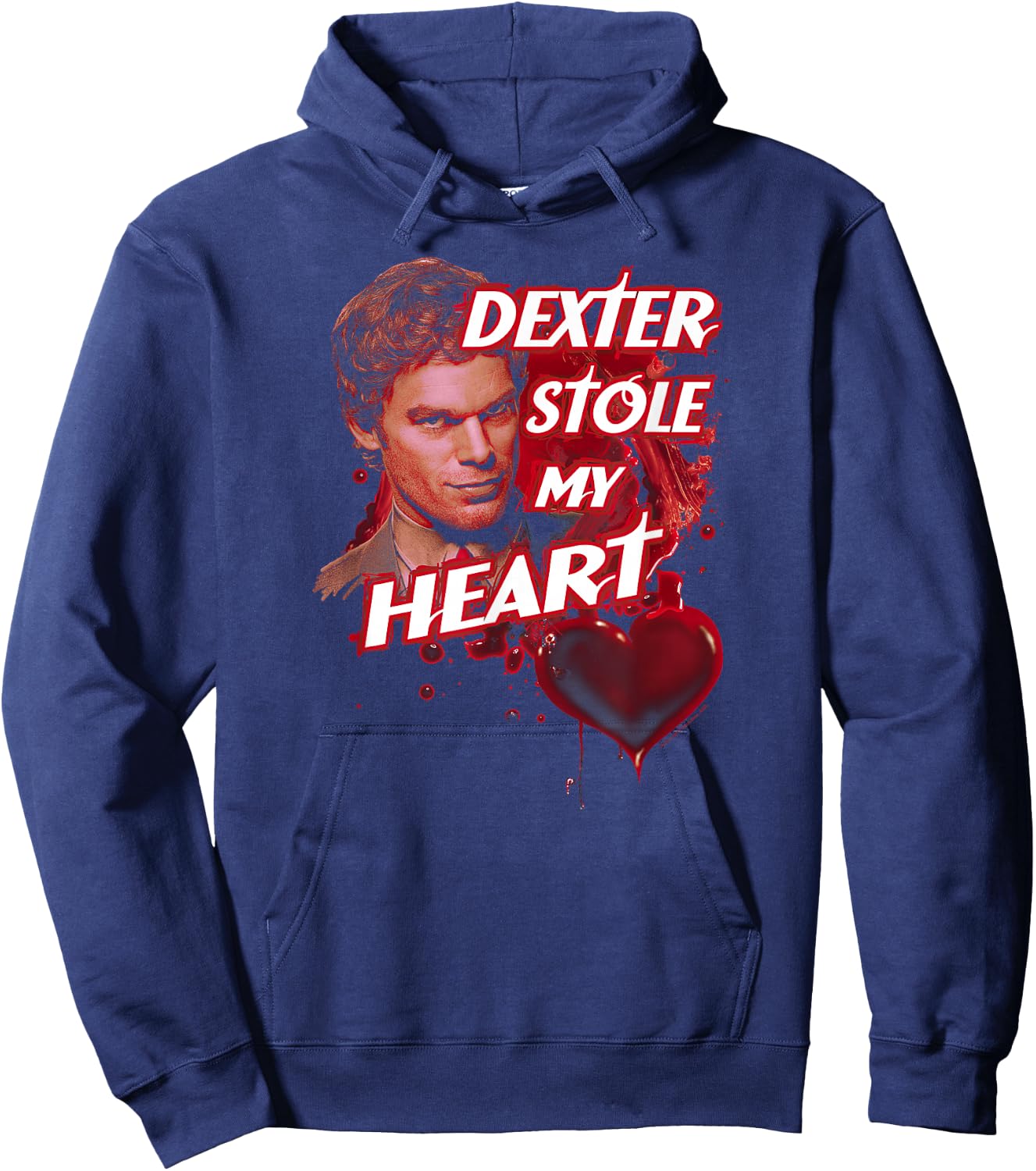 Dexter Bloody Heart Hoodie - Hoodie | Navy