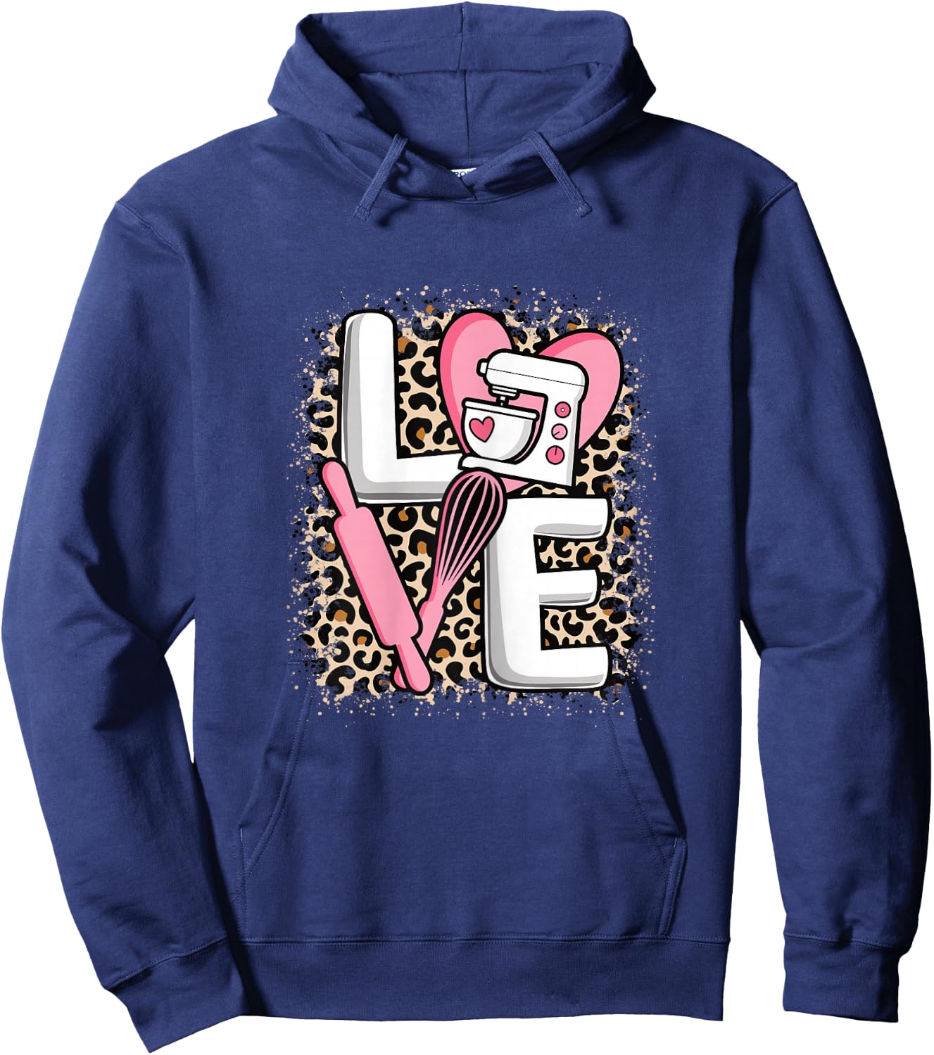 Love Baking Cute Baker Women Girls Hoodie - Hoodie | Navy