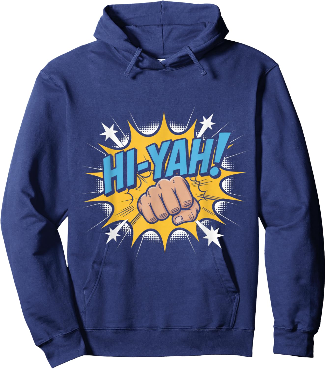 Karate Chop Hi-Yah Comic Pop Art Hoodie - Hoodie | Navy