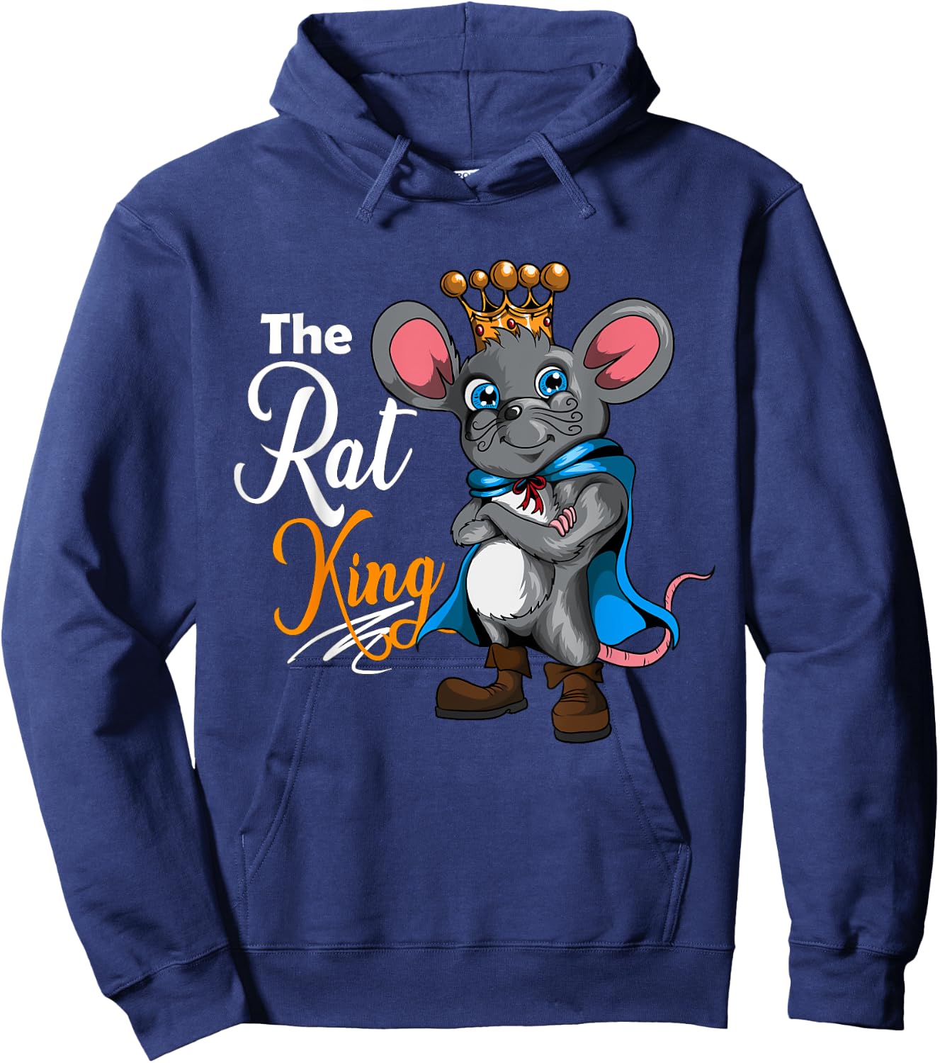 The Rat King Rodent Owner Mouse Rat Lover Crown Hoodie - Hoodie | Navy