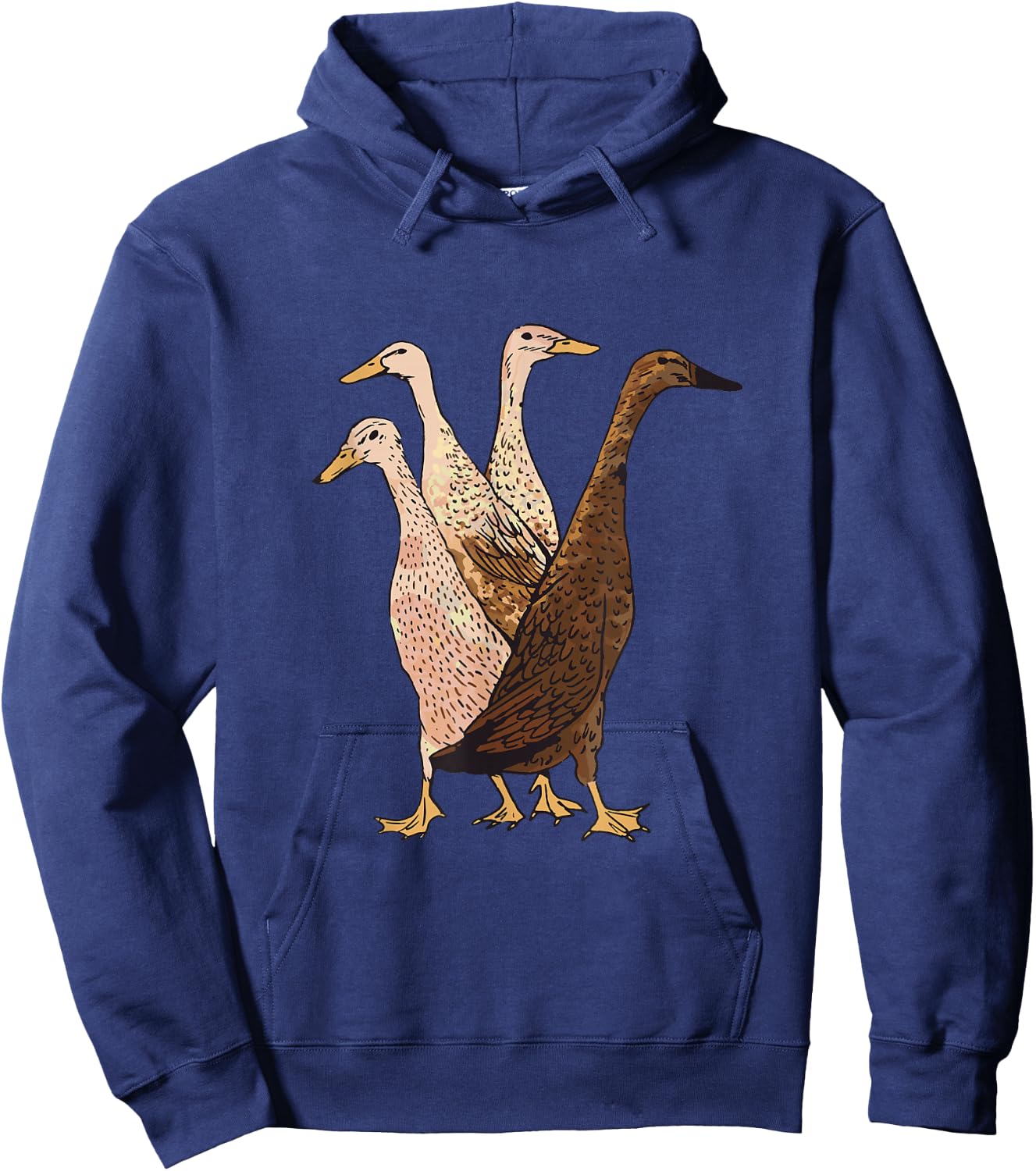 Running Duck Indian Runner Duck Hoodie - Hoodie | Navy