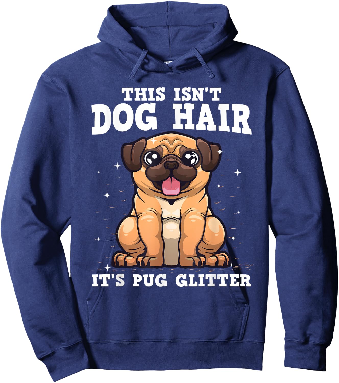 Funny Pug Design Men Kids Pug Dog Animal Lovers Hoodie - Hoodie | Navy